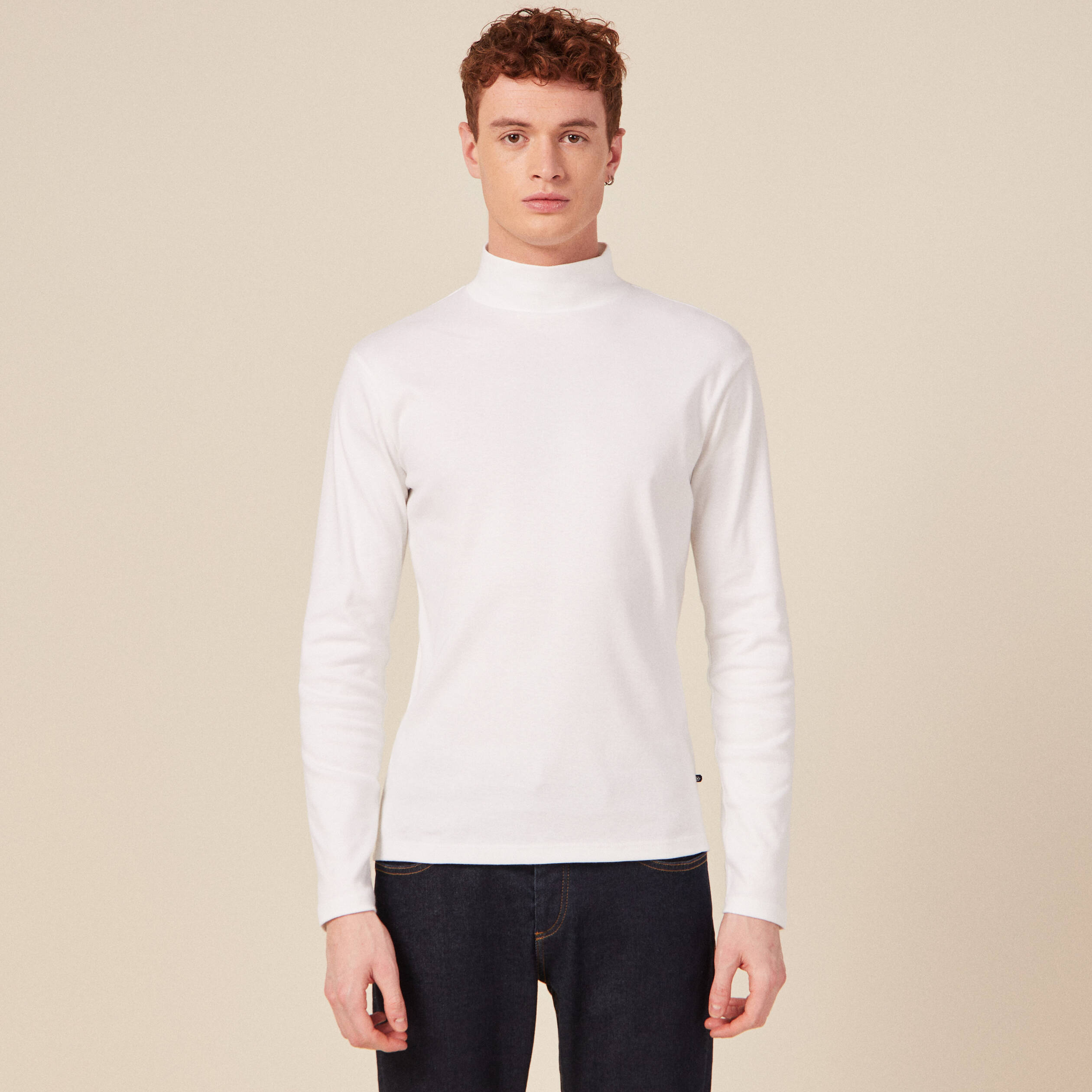 Tee shirt manches longues homme blanc online