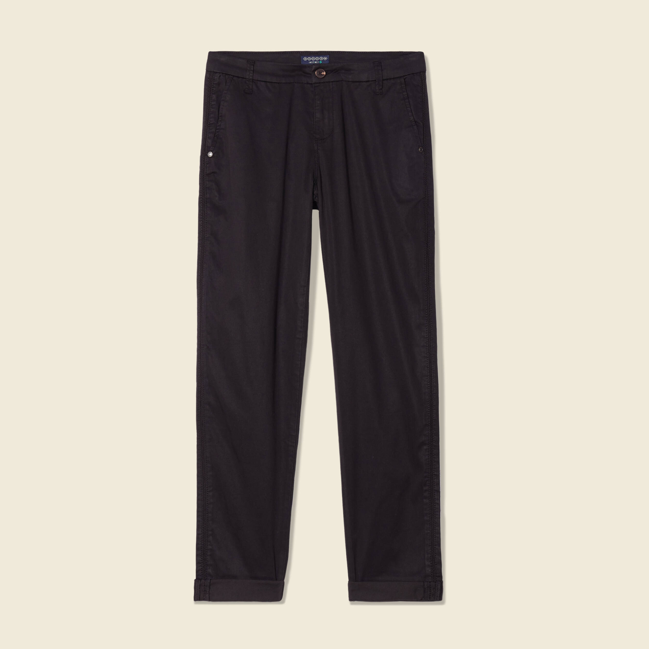 pantalon chino instinct noir femme Pantalon chino Instinct noir femme