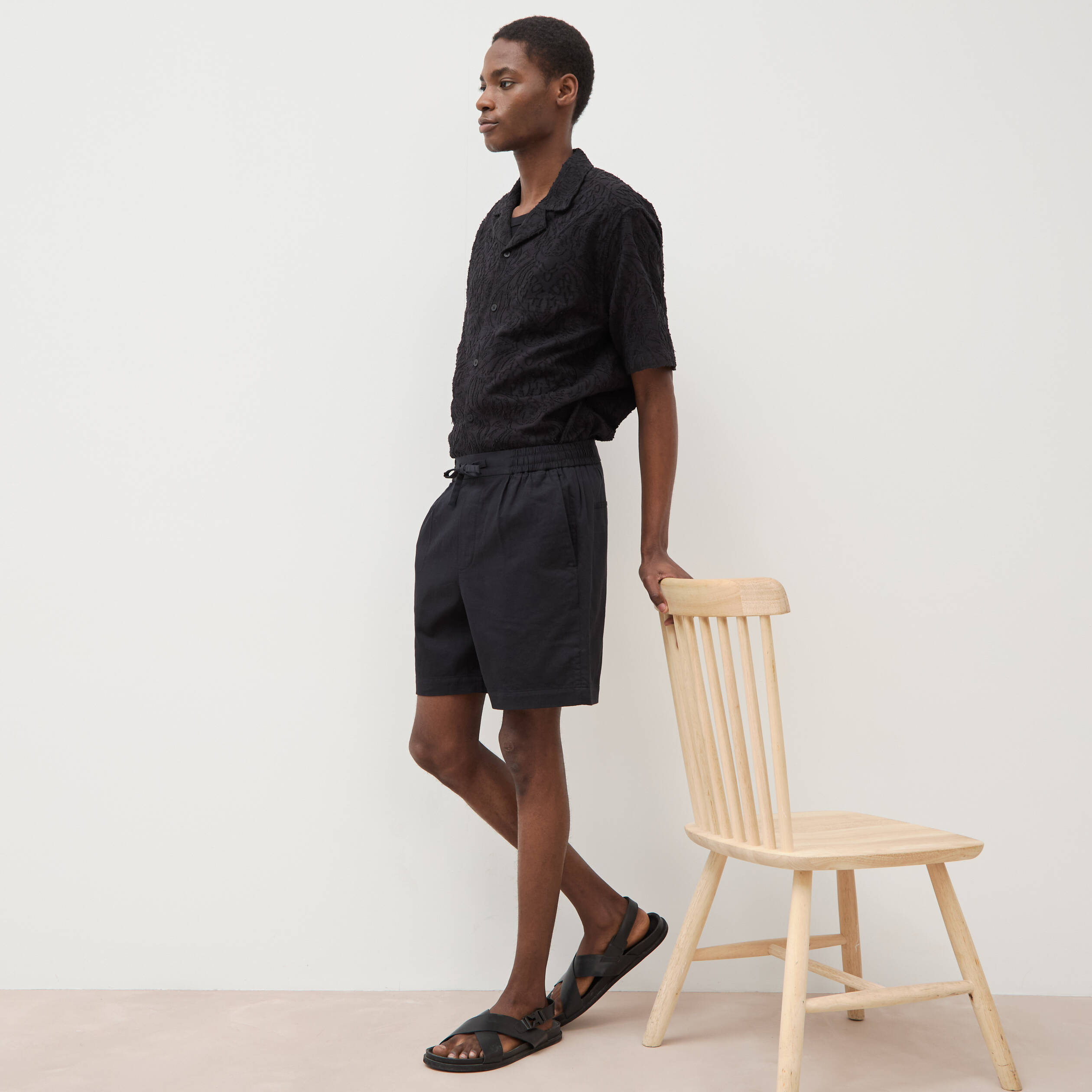 Bermuda noir homme