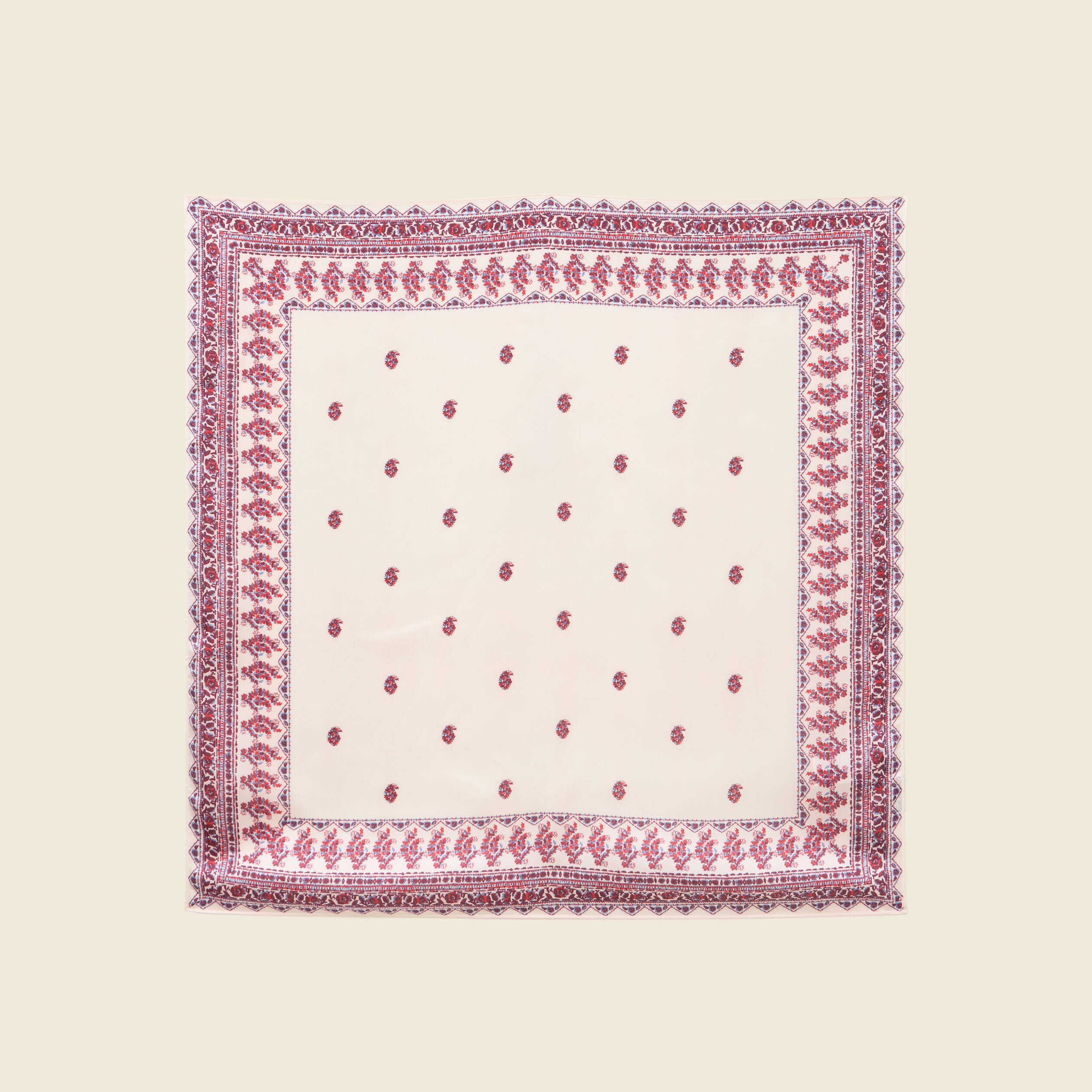 Foulard satin&eacute; ecru femme