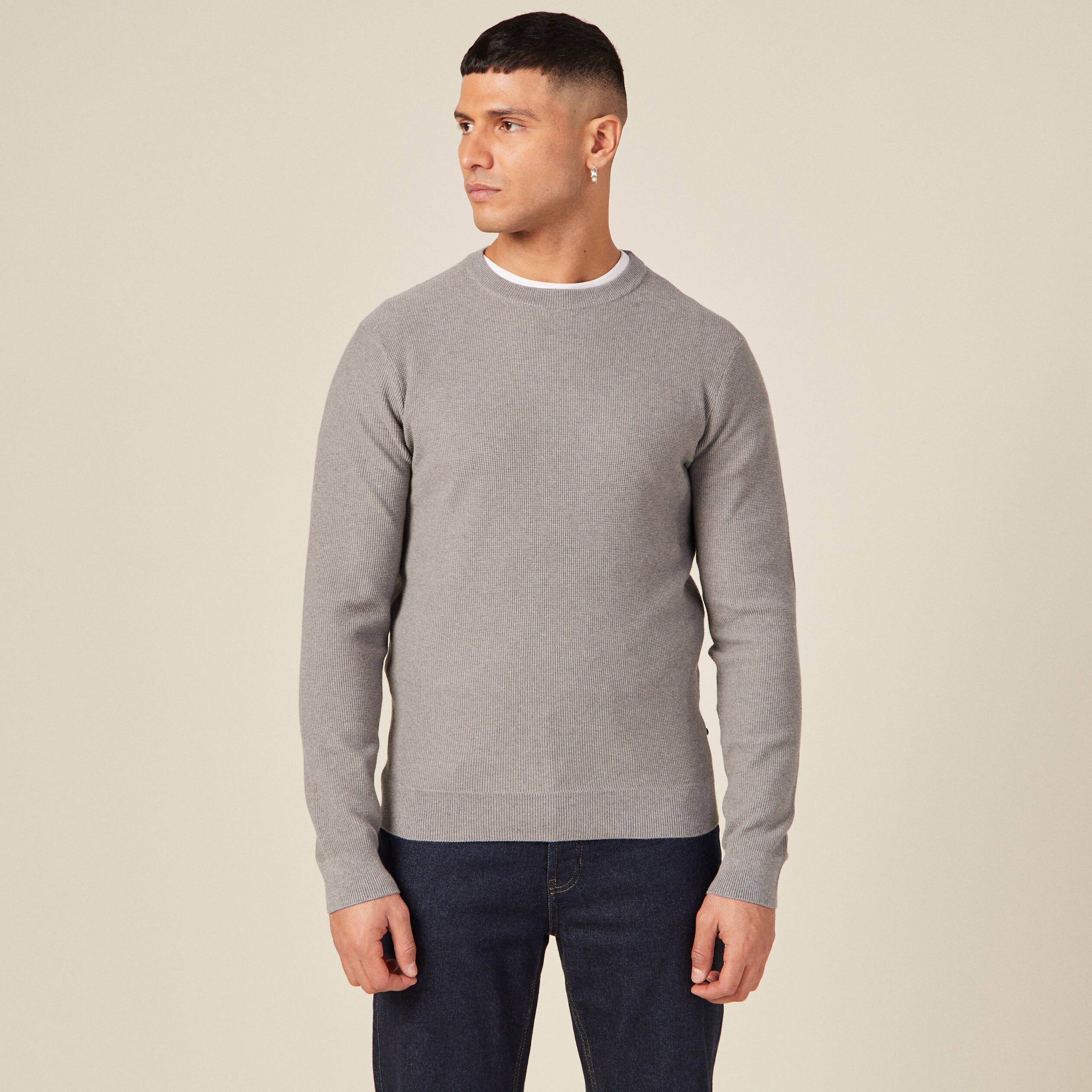 pull eco responsable gris homme Pull éco-responsable gris homme