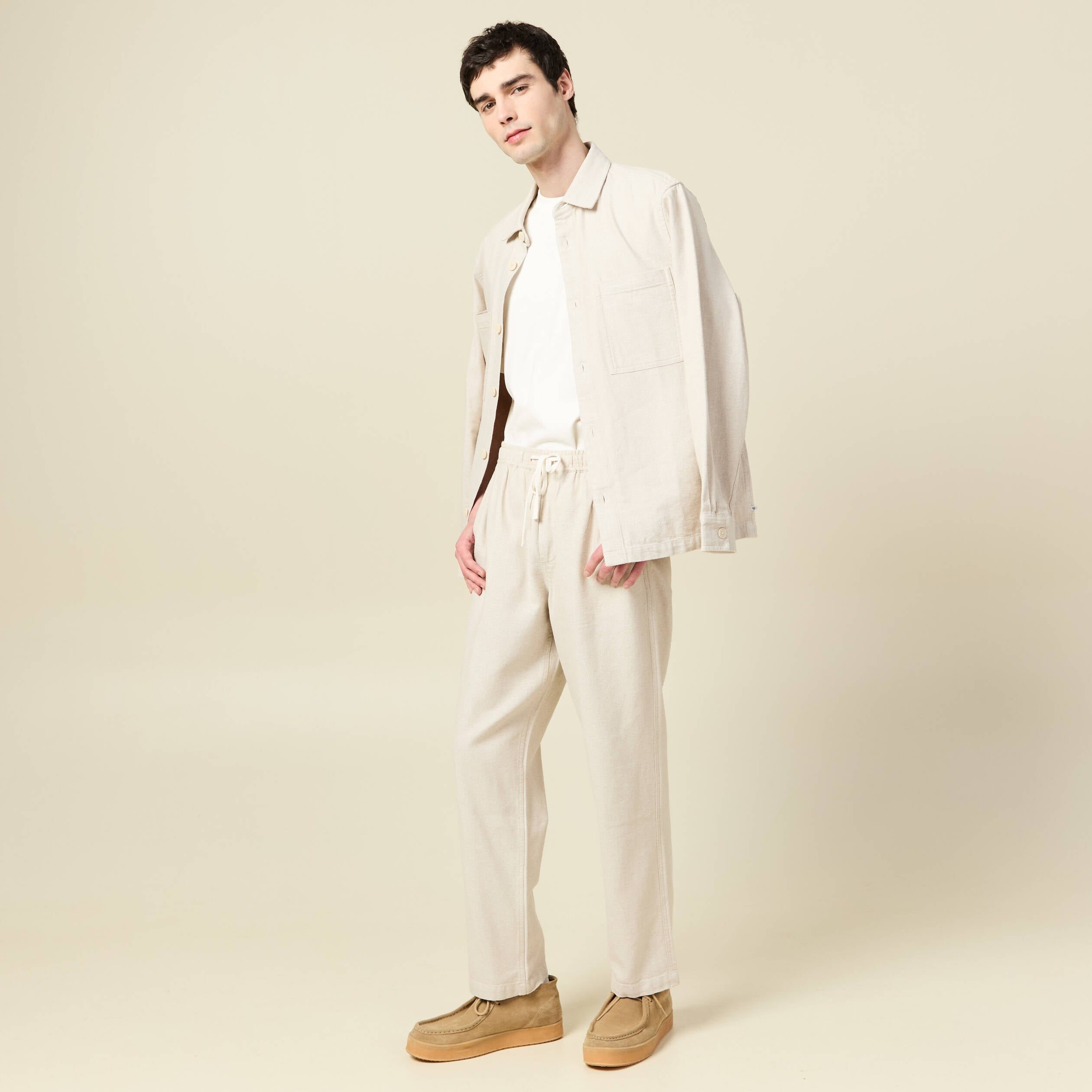 Pantalon chino beige homme