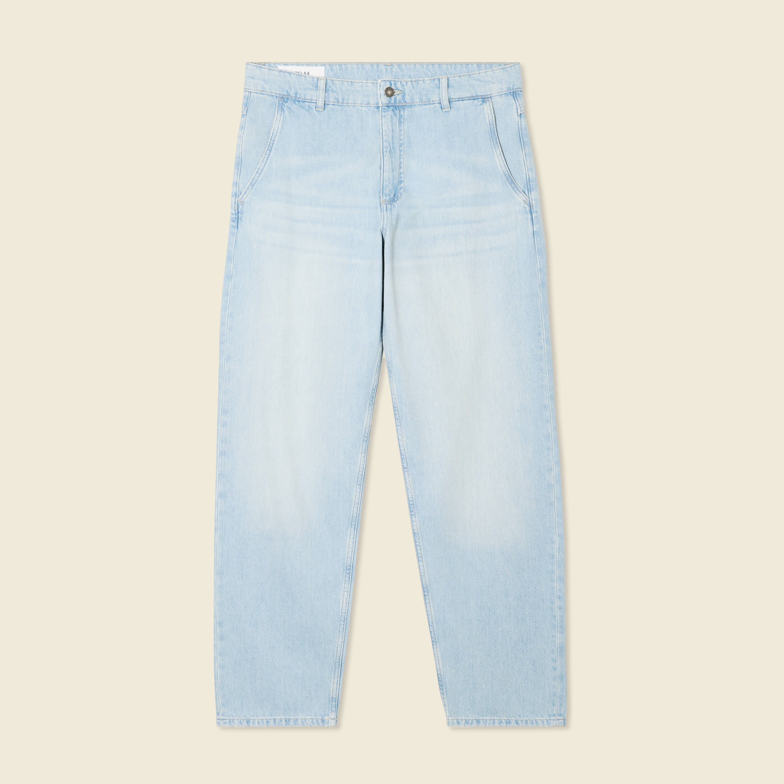 Jeans chino relax denim bleach homme