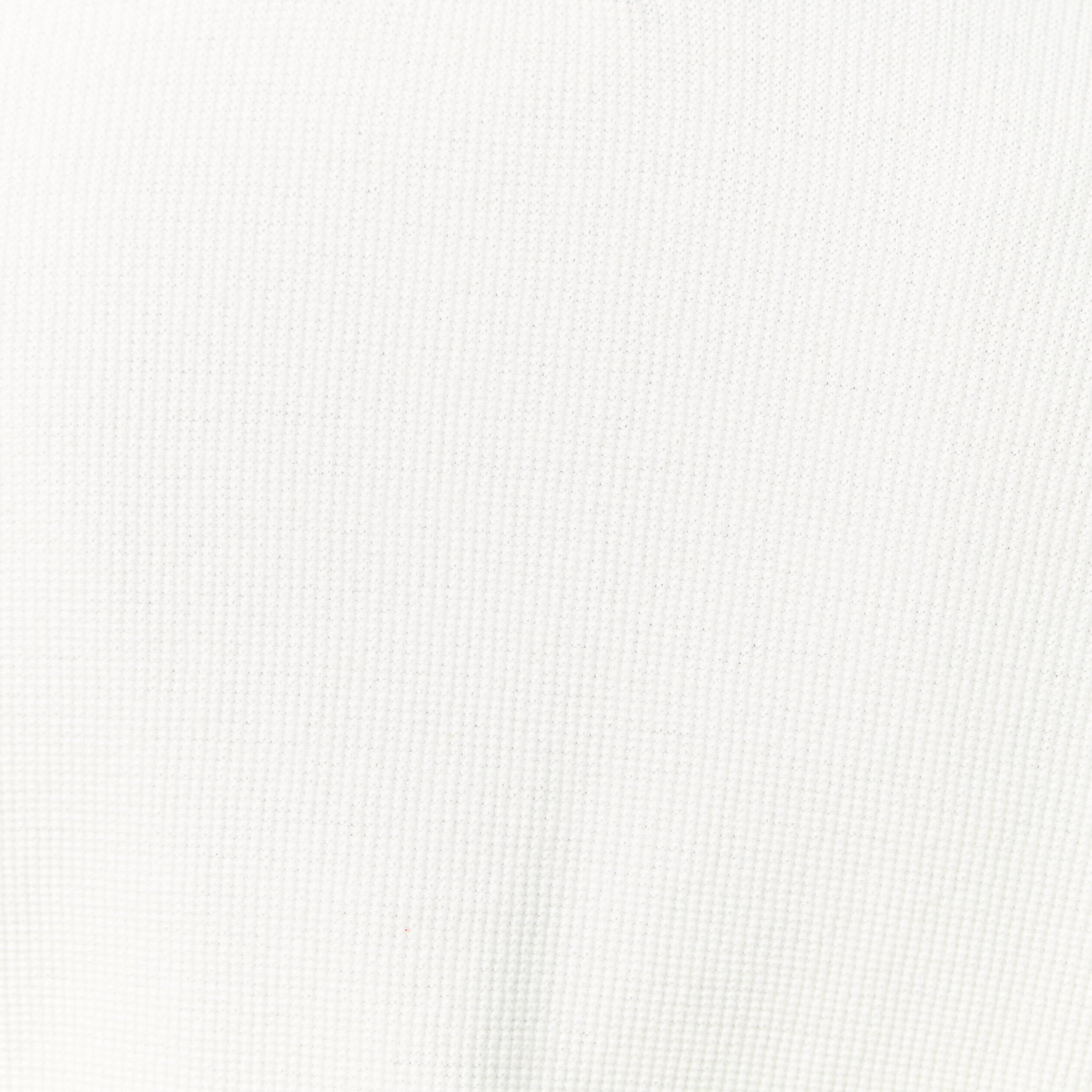 Pull droit col polo manches longues ecru homme