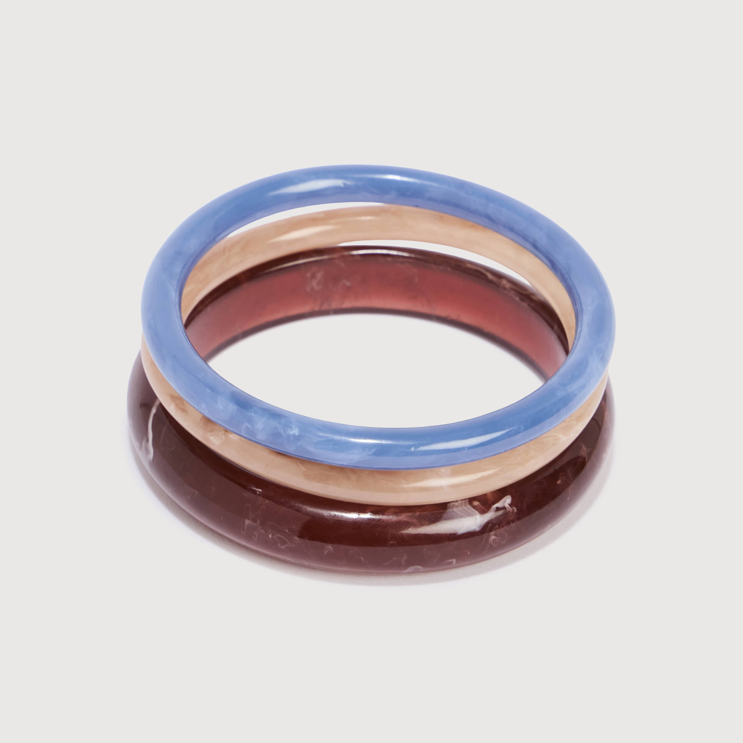 Set de 3 bracelets bleu clair femme