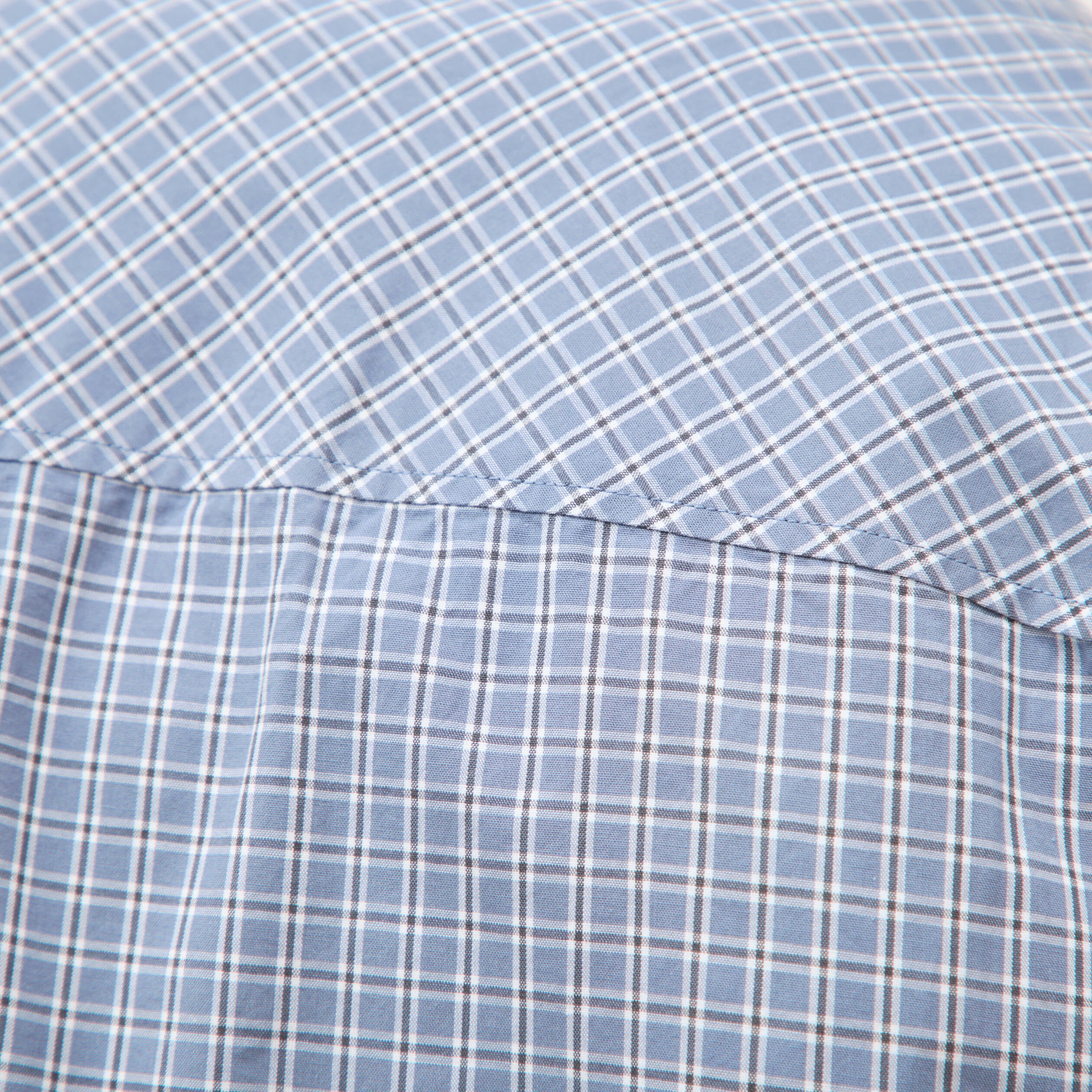 Chemise col am&eacute;ricain manches longues bleu gris homme
