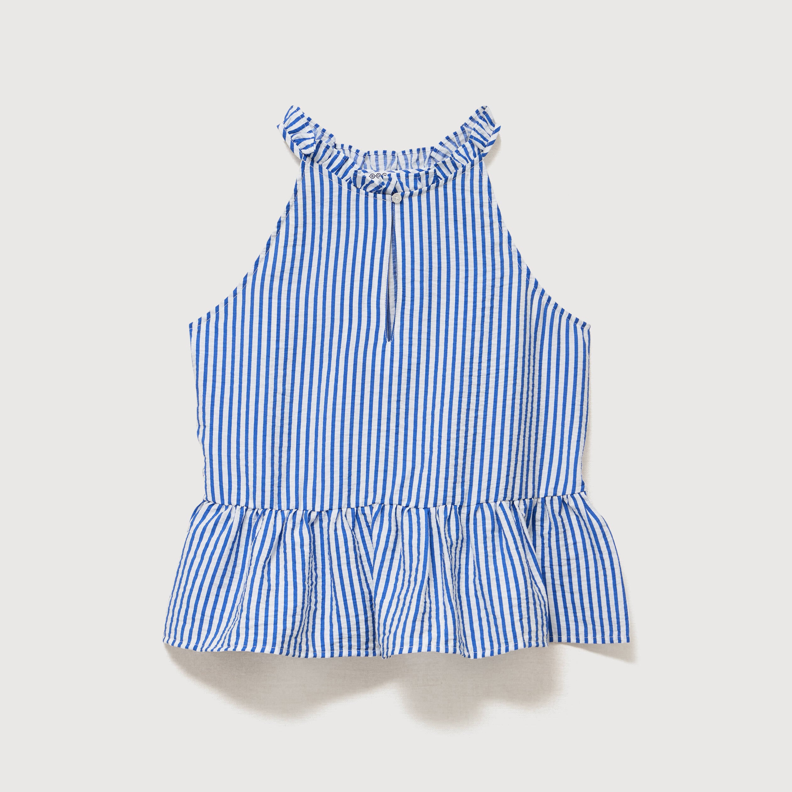 Top droit sans manches bleu electrique femme