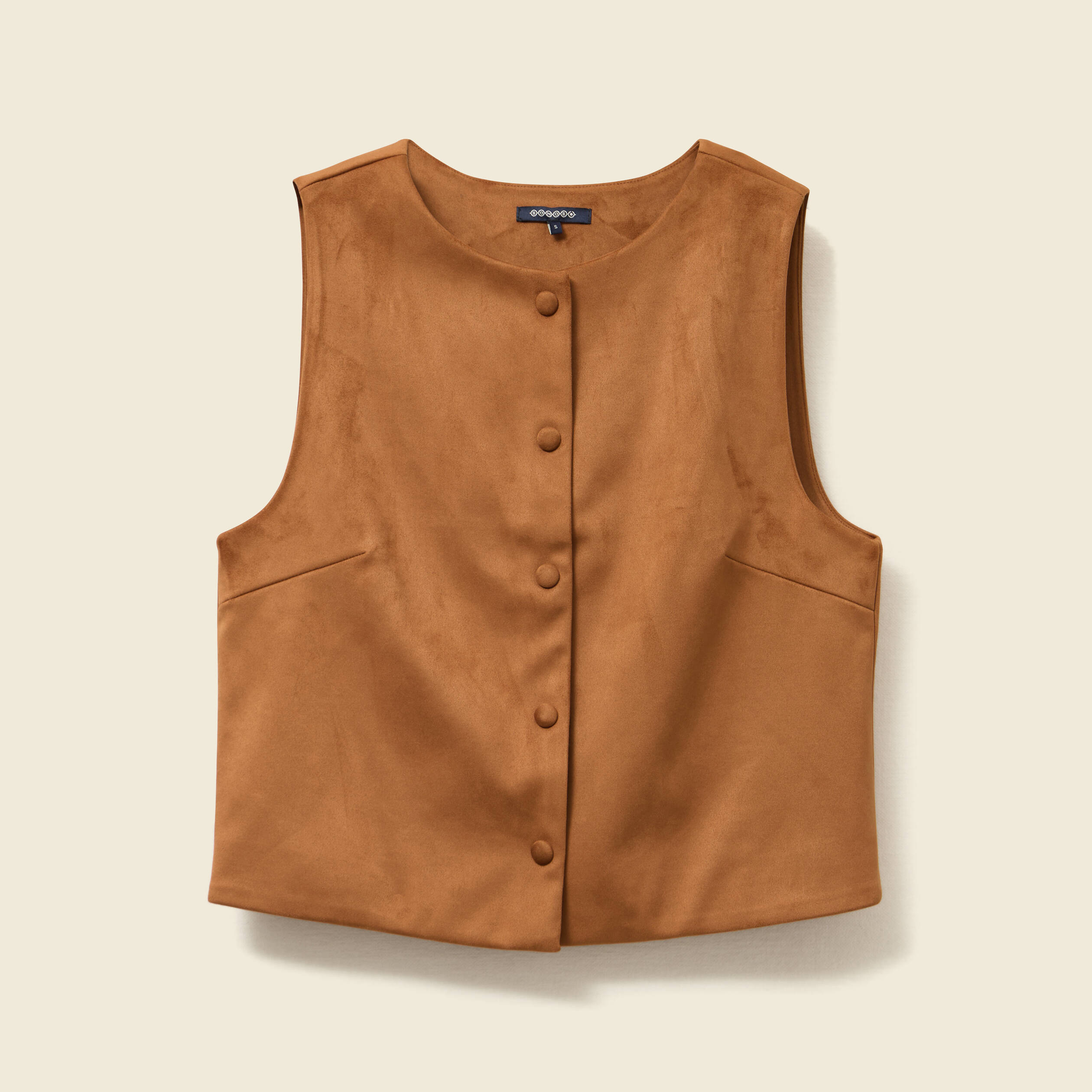 gilet sans manches double camel femme Gilet sans manches doublé camel femme