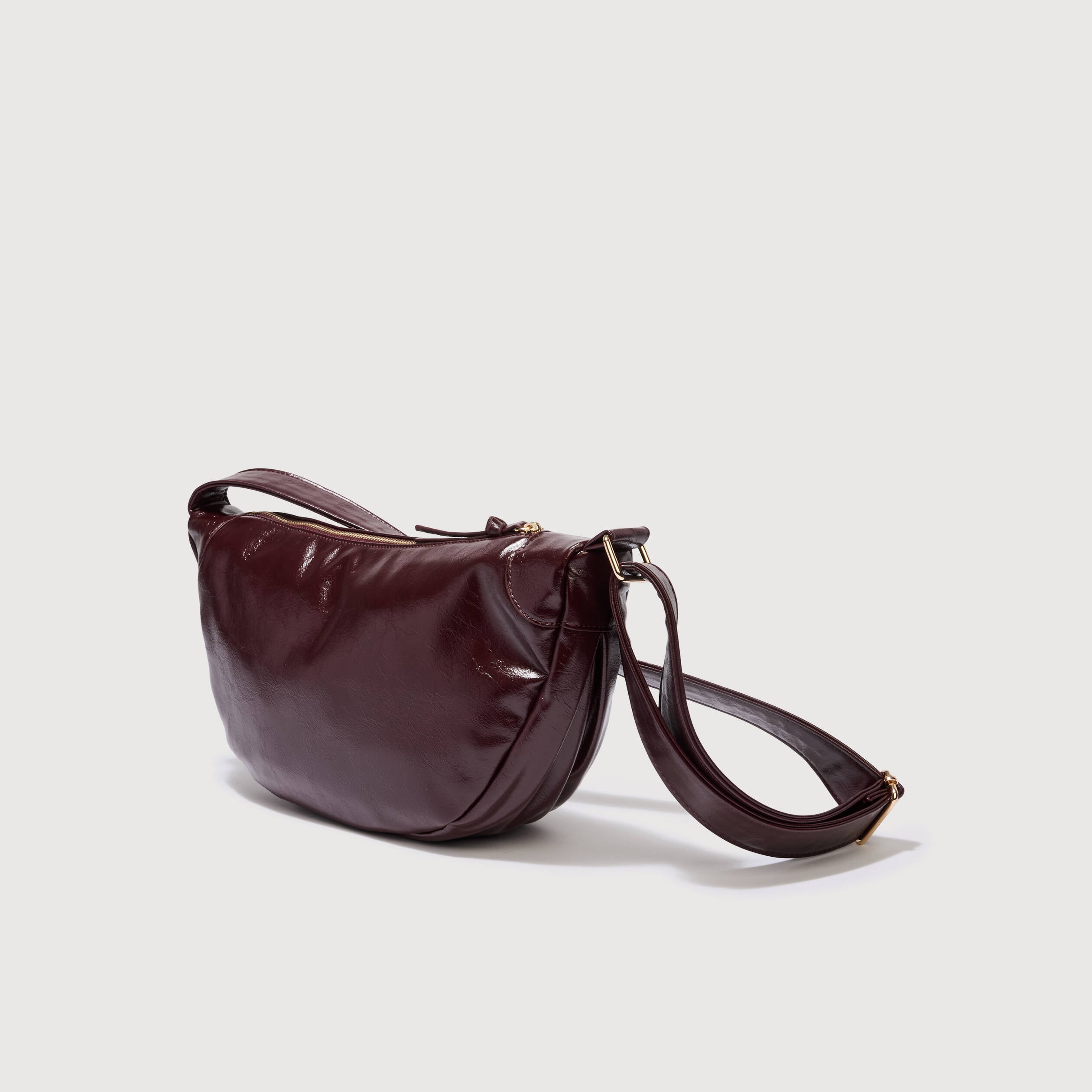 Sac bandouli&egrave;re avec doublure prune femme