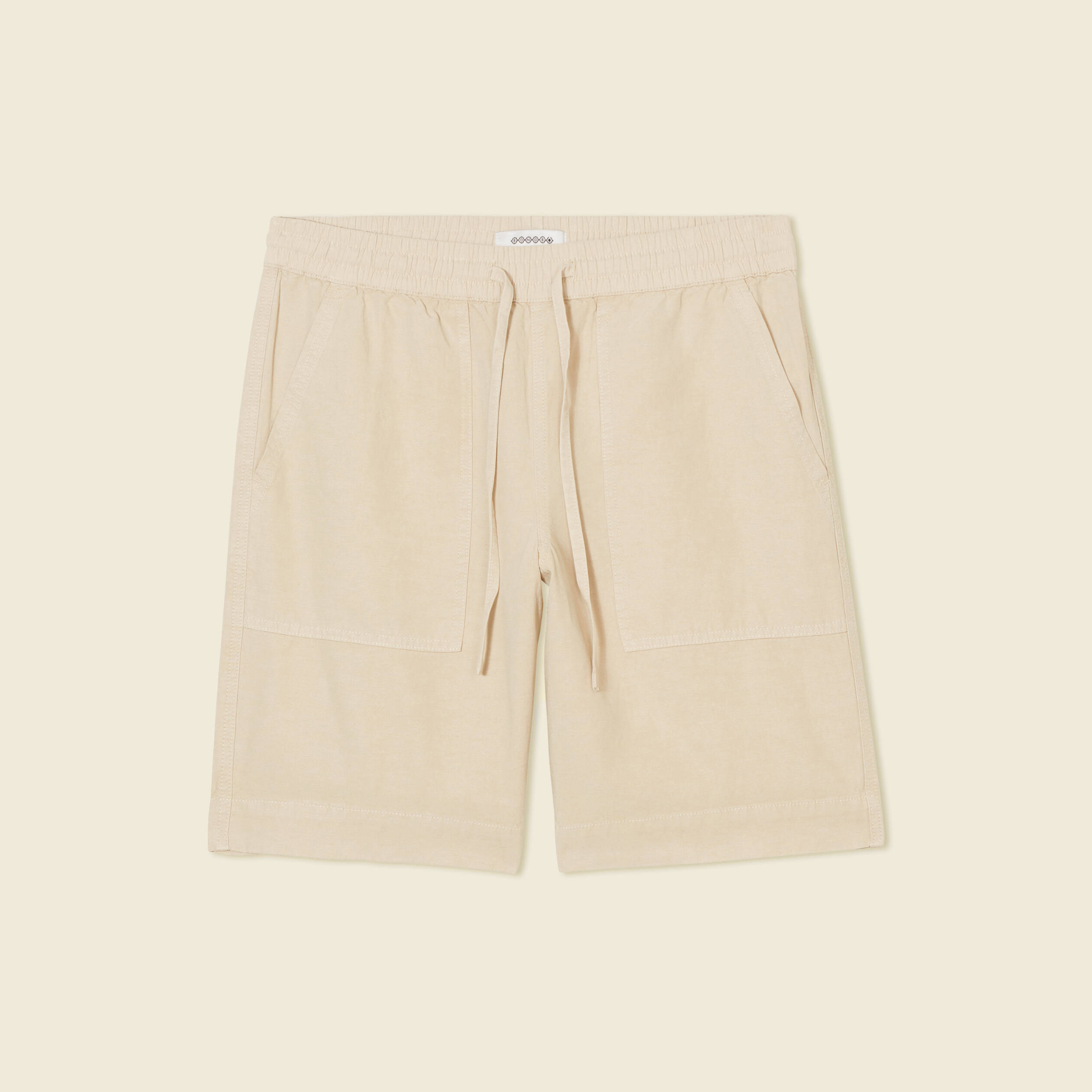 short droit a coulisse sable homme Short droit à coulisse sable homme