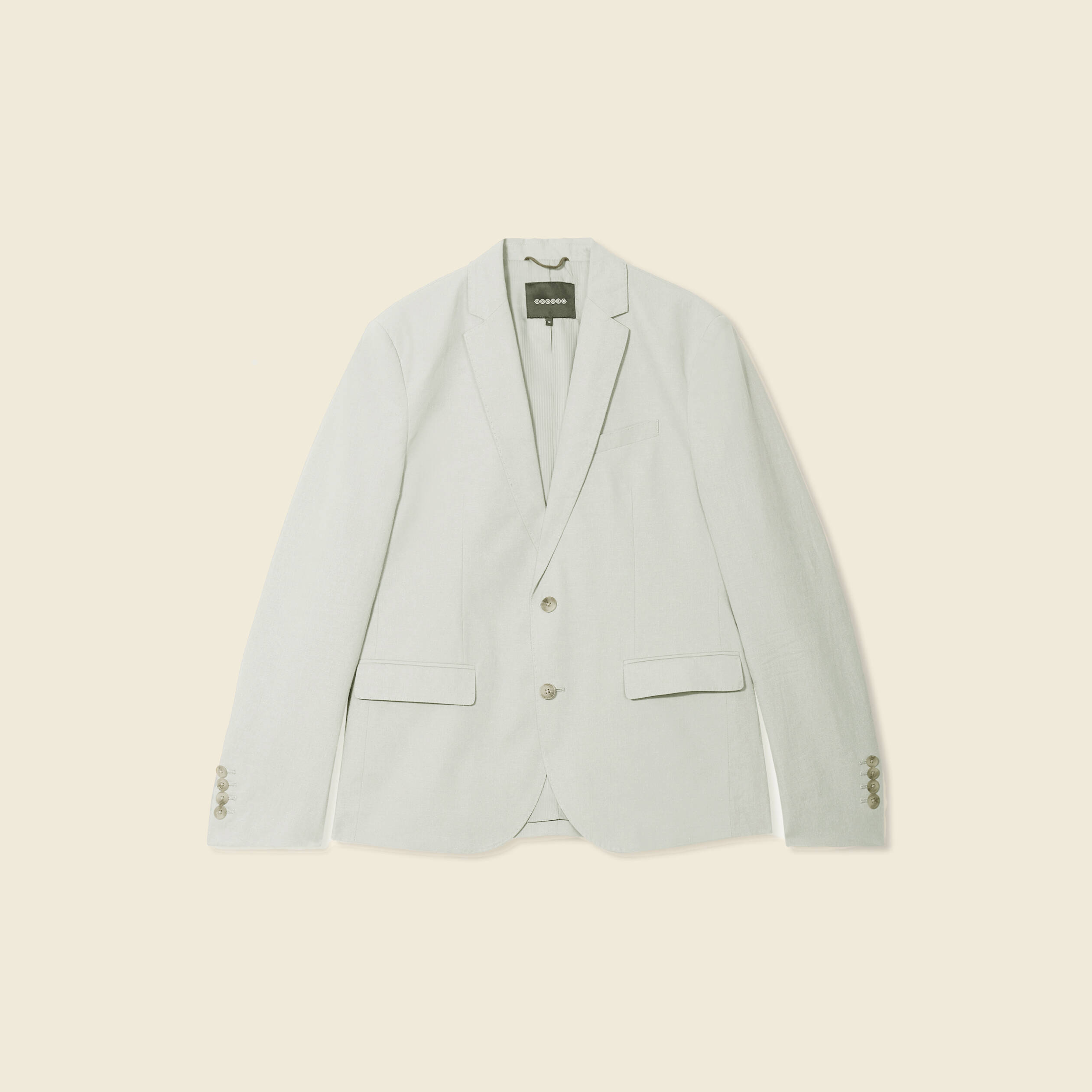 Veste blazer boutonnée bleu gris homme