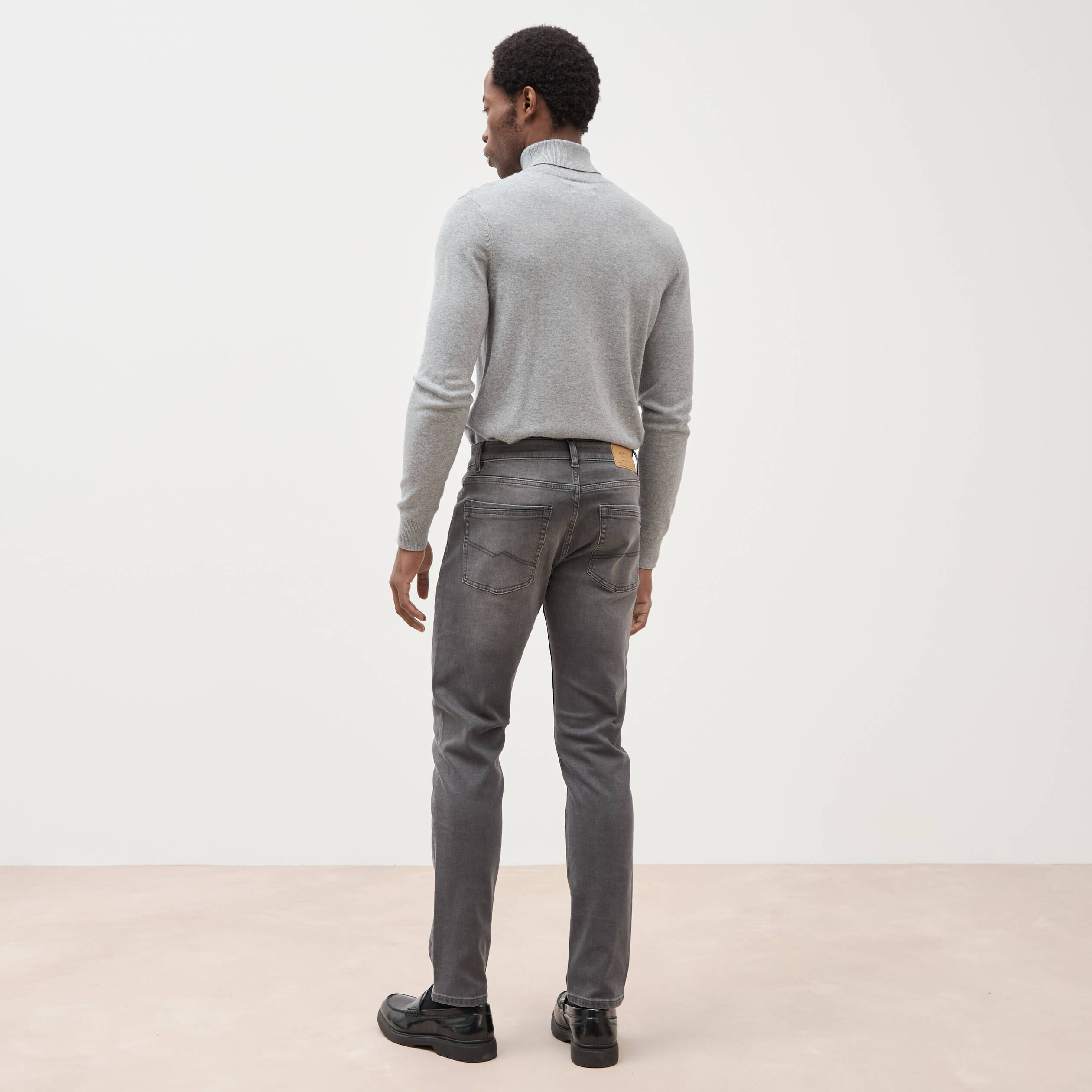Jeans slim 5 poches longueur 32 denim gris homme