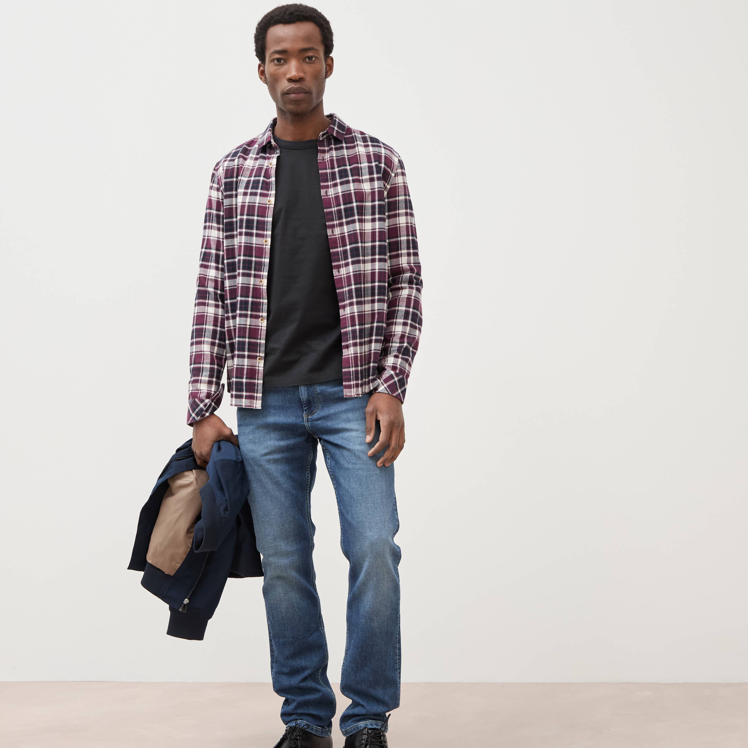 Jeans straight homme used L34 denim stone homme