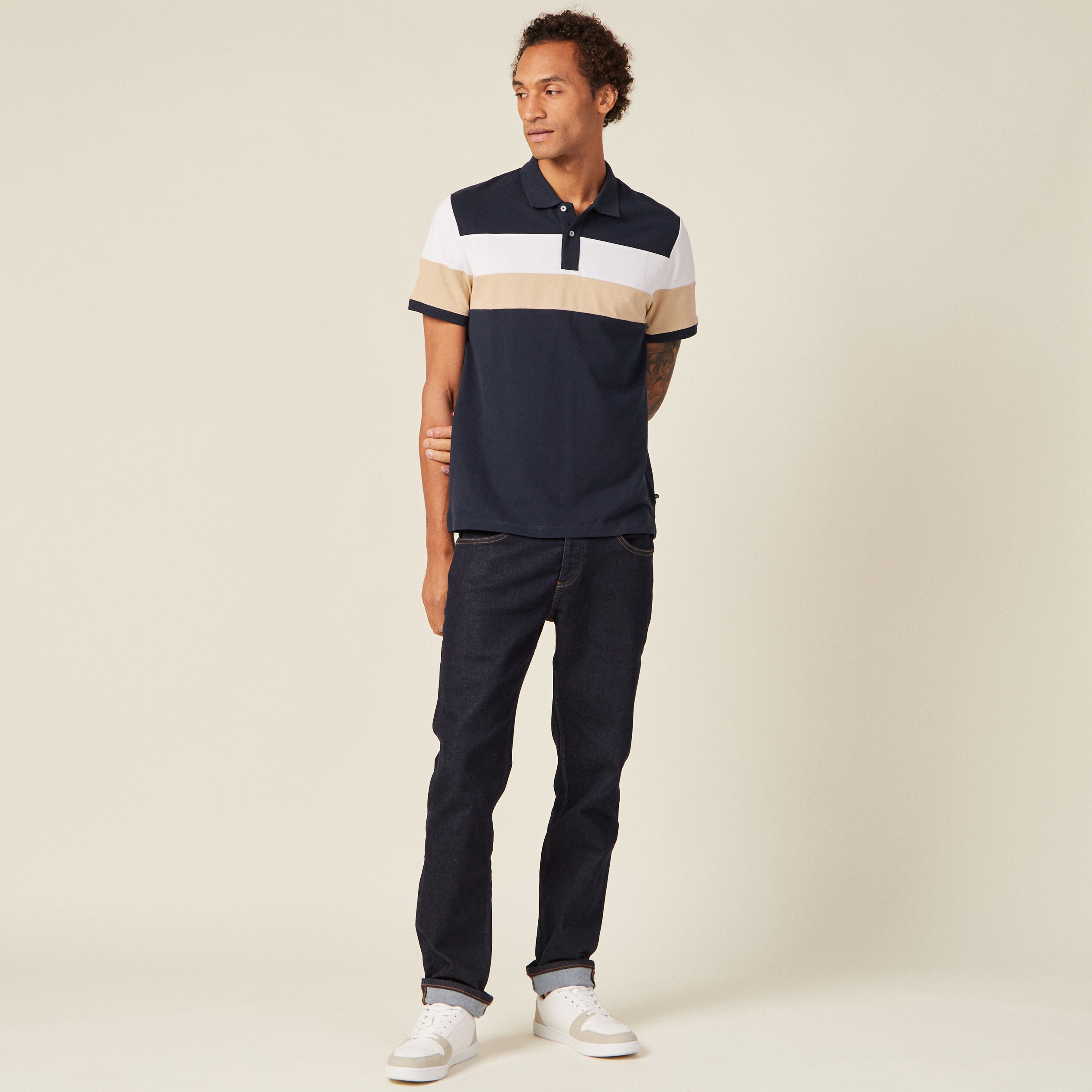 polo eco responsable bleu marine homme Polo éco-responsable bleu marine homme