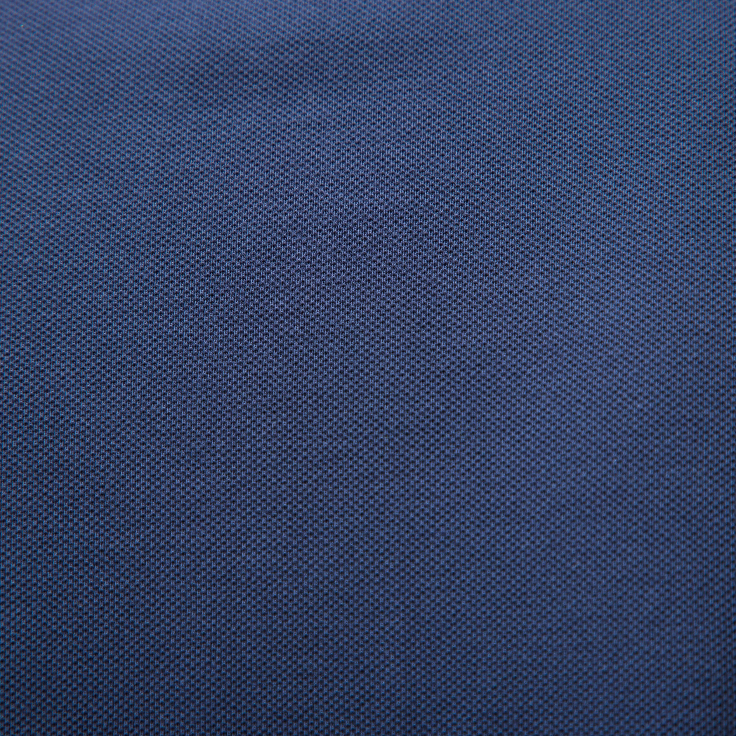 Polo cintr&eacute; en coton manches courtes bleu marine homme
