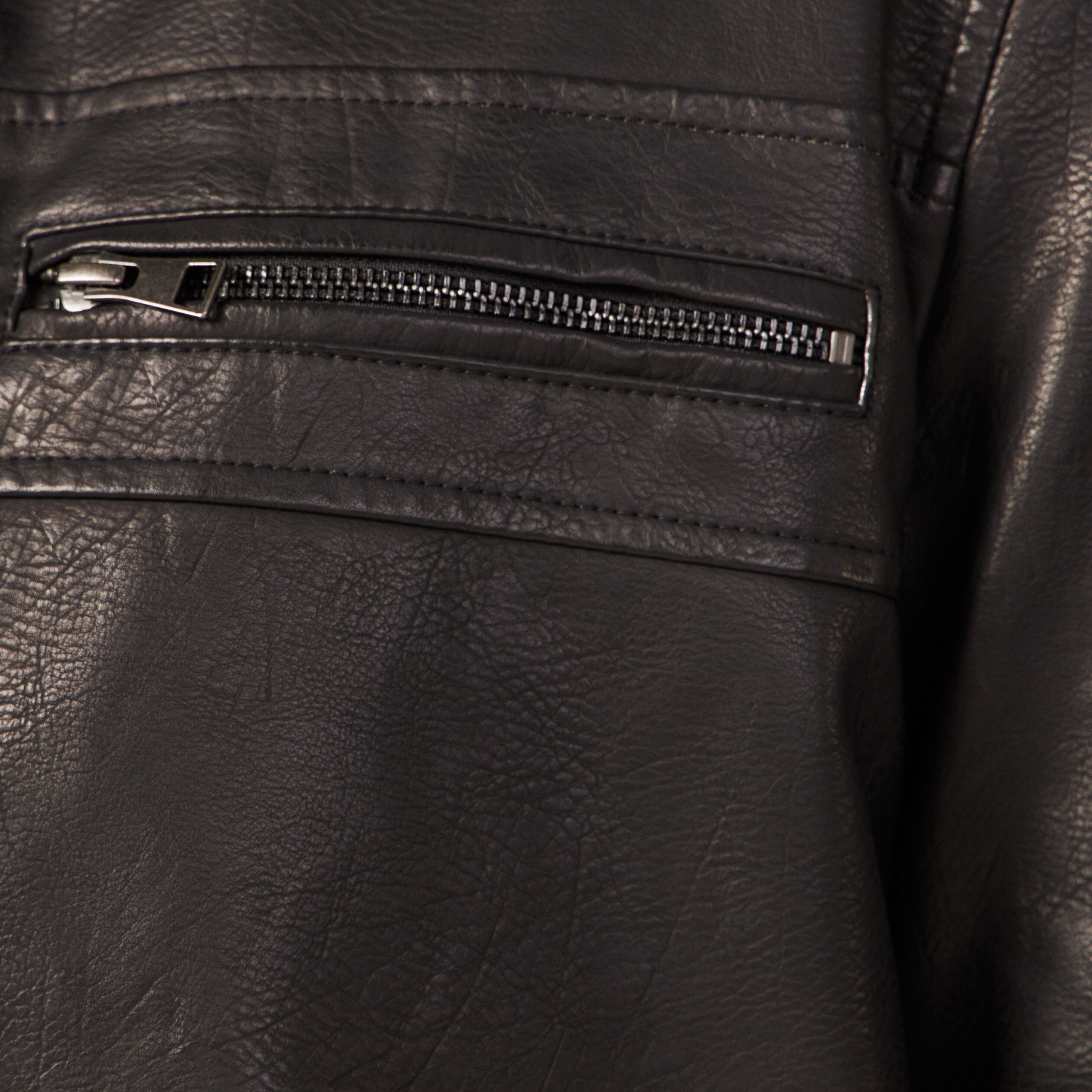 Blouson droit col aviateur noir homme