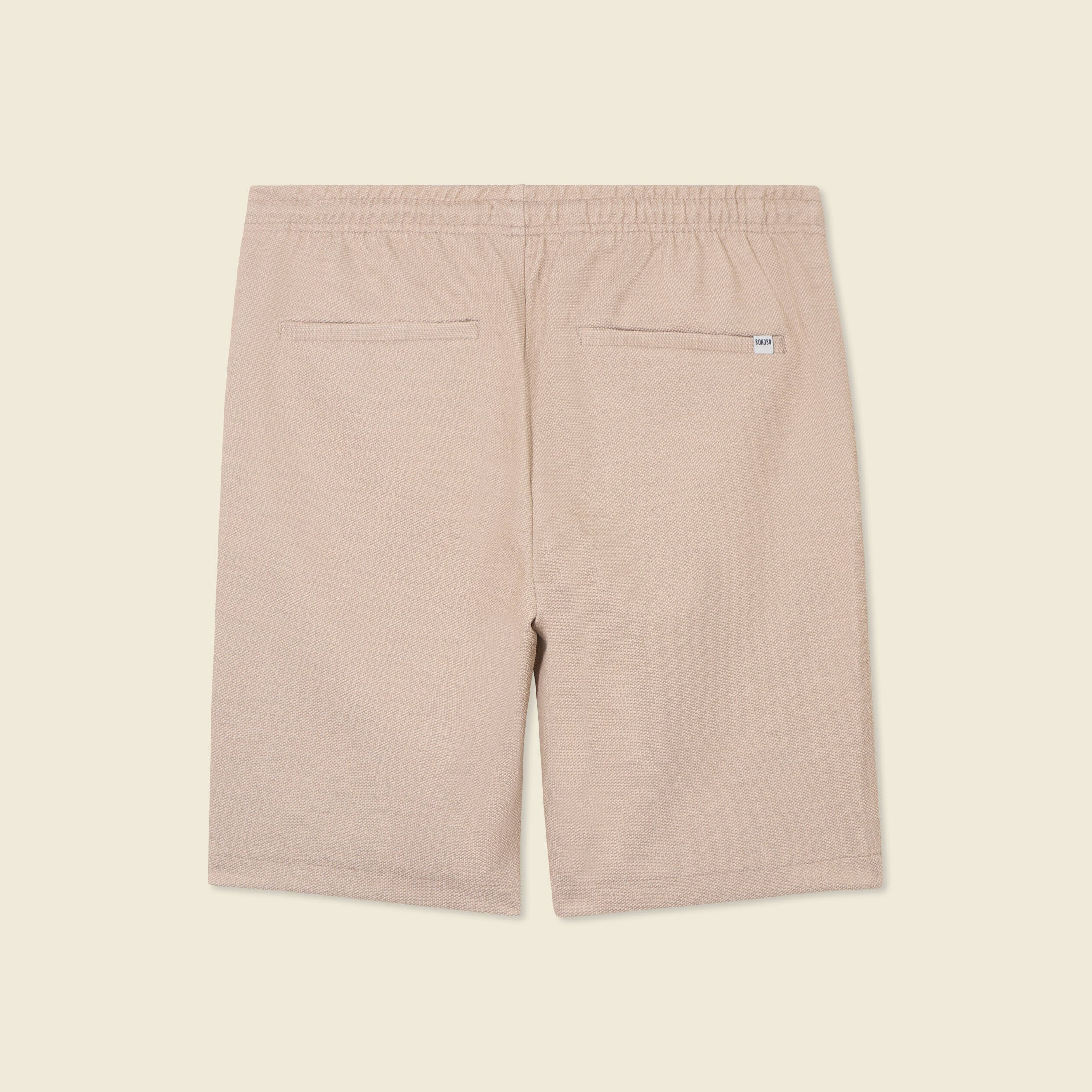 Short droit avec cordon beige homme