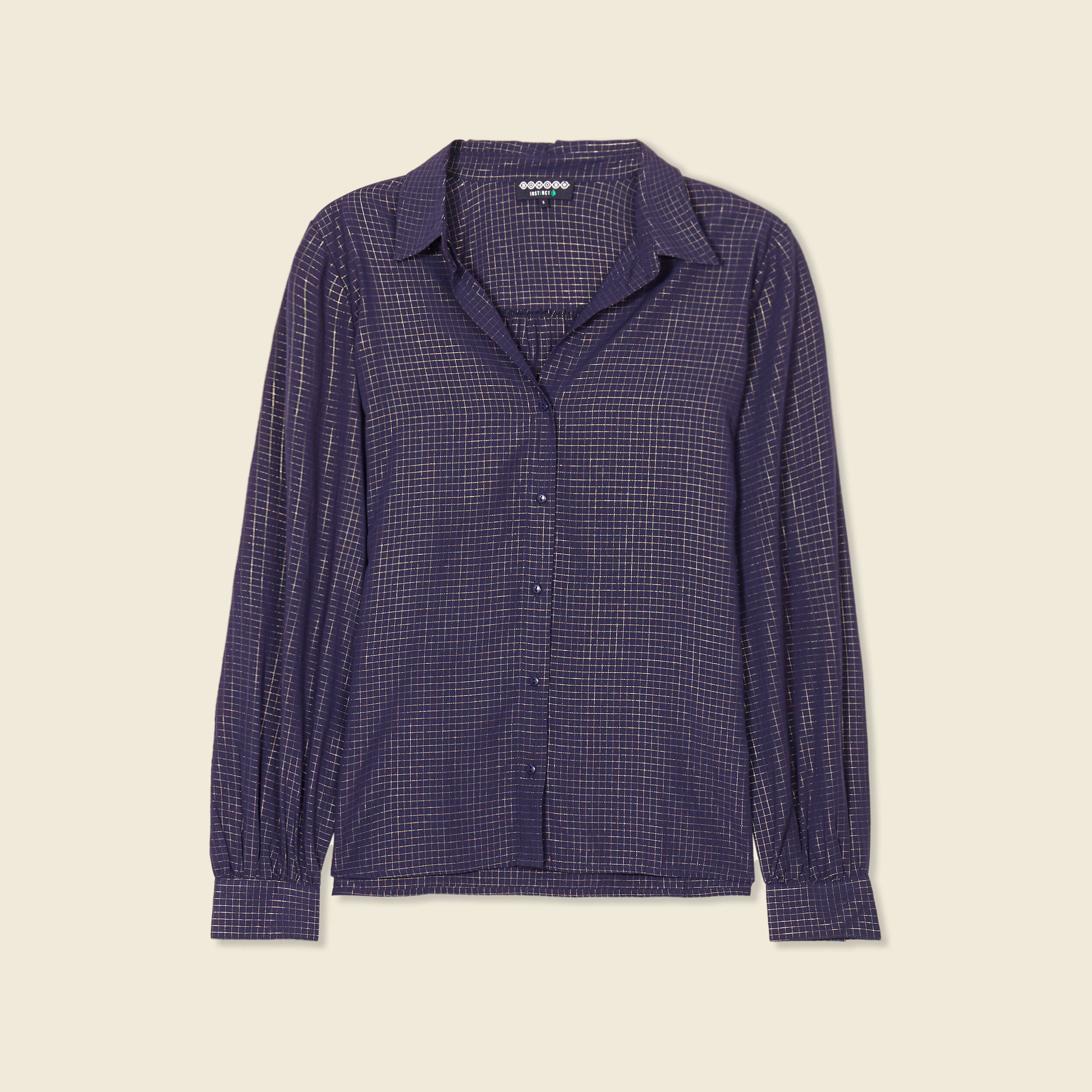 chemise manches longues fluide bleu marine femme Chemise manches longues fluide bleu marine femme