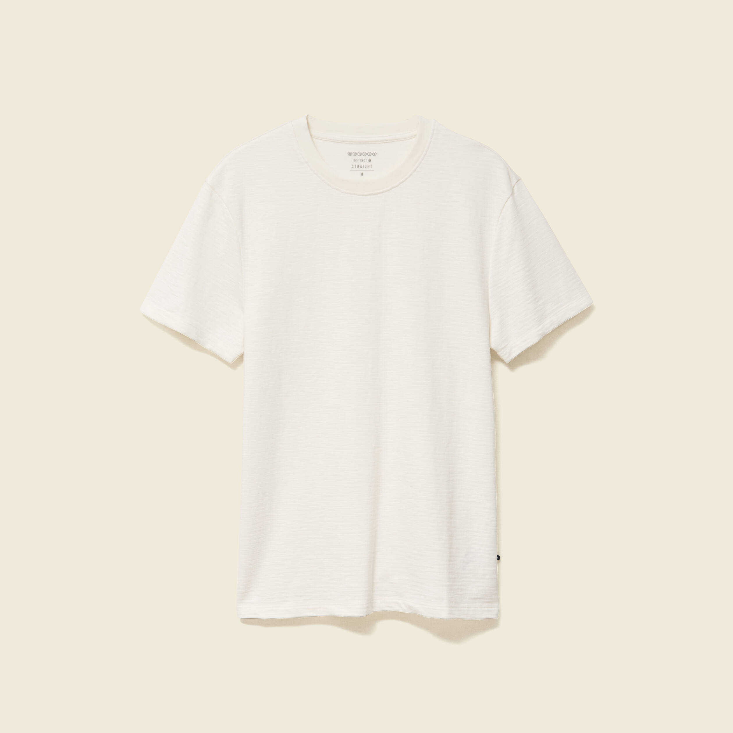 t shirt cintre col rond manches courtes ecru homme T-shirt cintré col rond manches courtes ecru homme