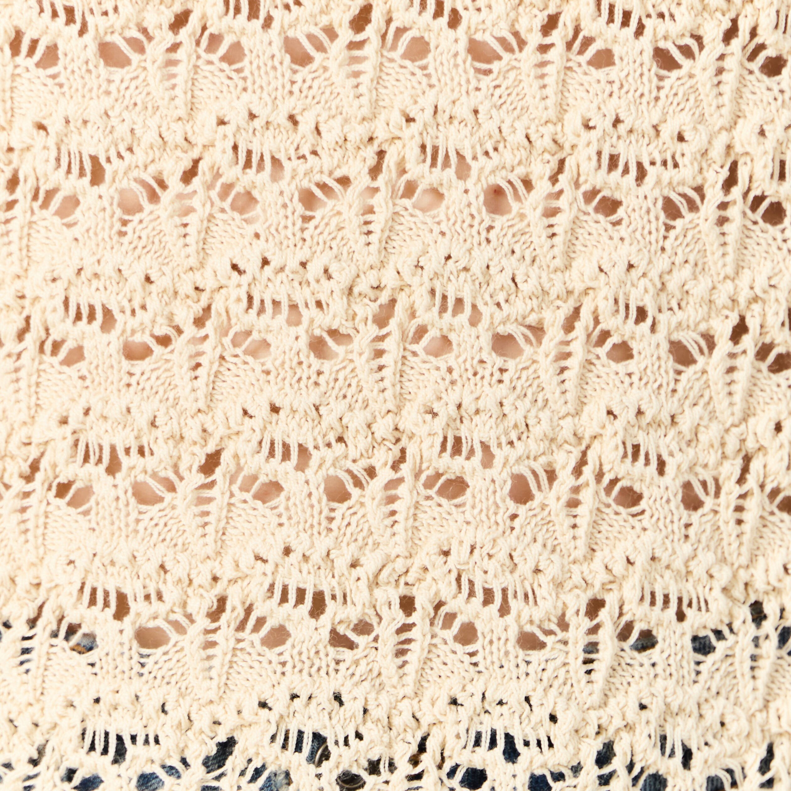 debardeur tricot ajoure creme femme Débardeur tricot ajouré creme femme