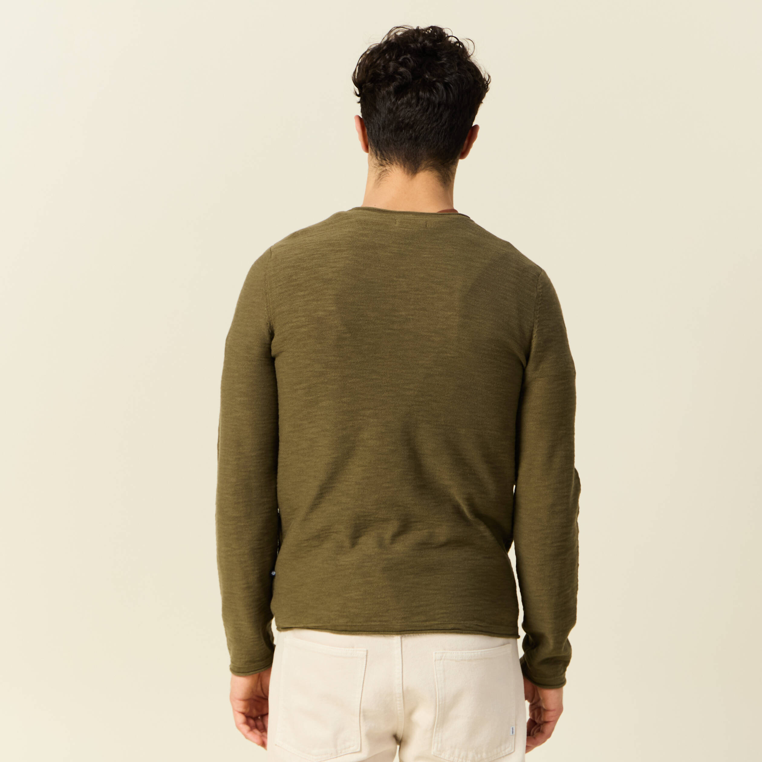 pull manches longues vert kaki homme Pull manches longues vert kaki homme