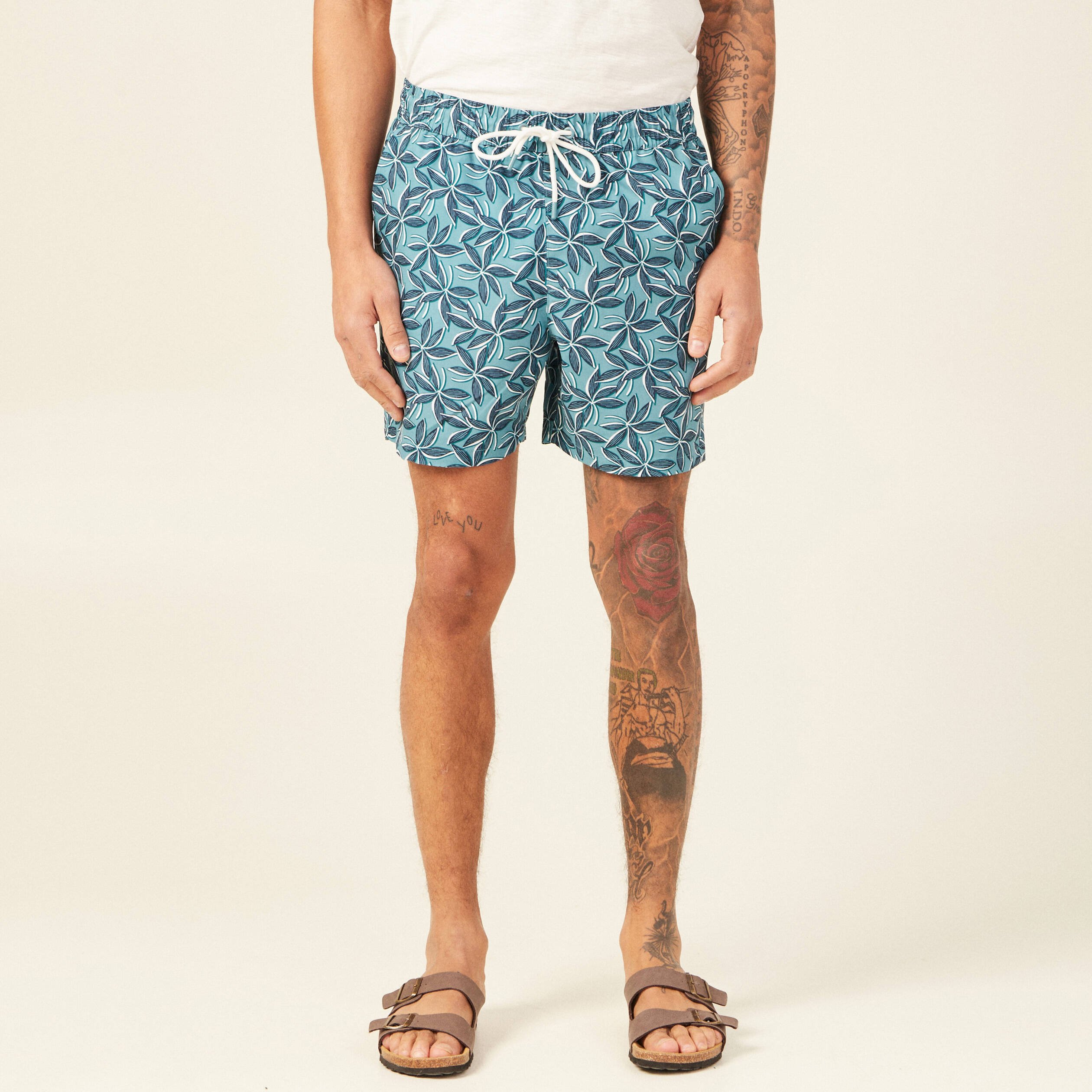 short de bain bleu petrole homme Short de bain bleu pétrole homme