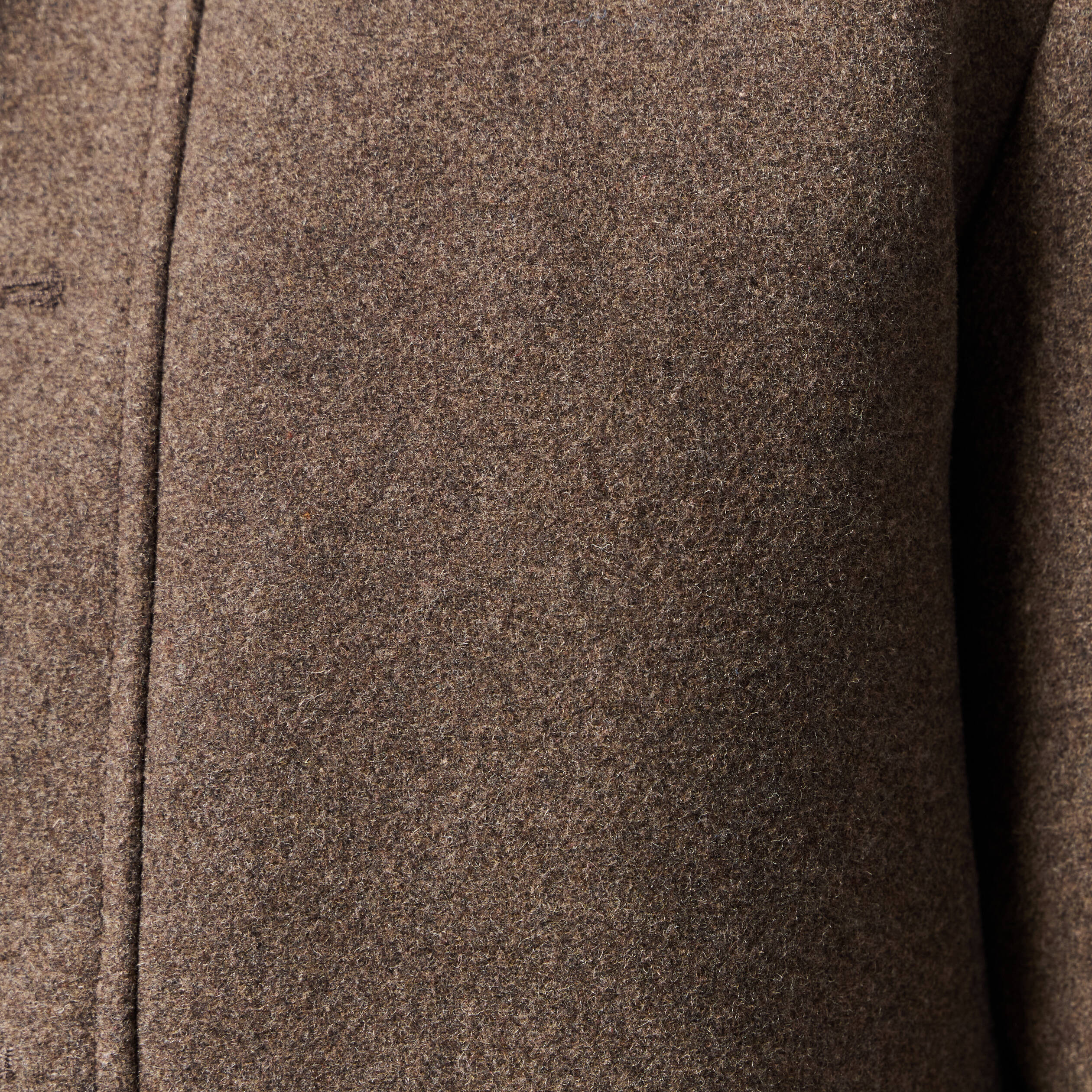 Manteau droit court col montant taupe homme