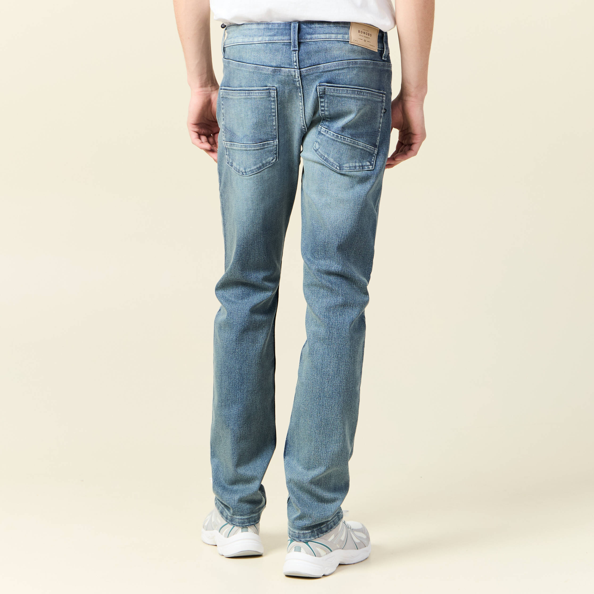 jeans straight 5 poches denim dirty homme Jeans straight 5 poches denim dirty homme