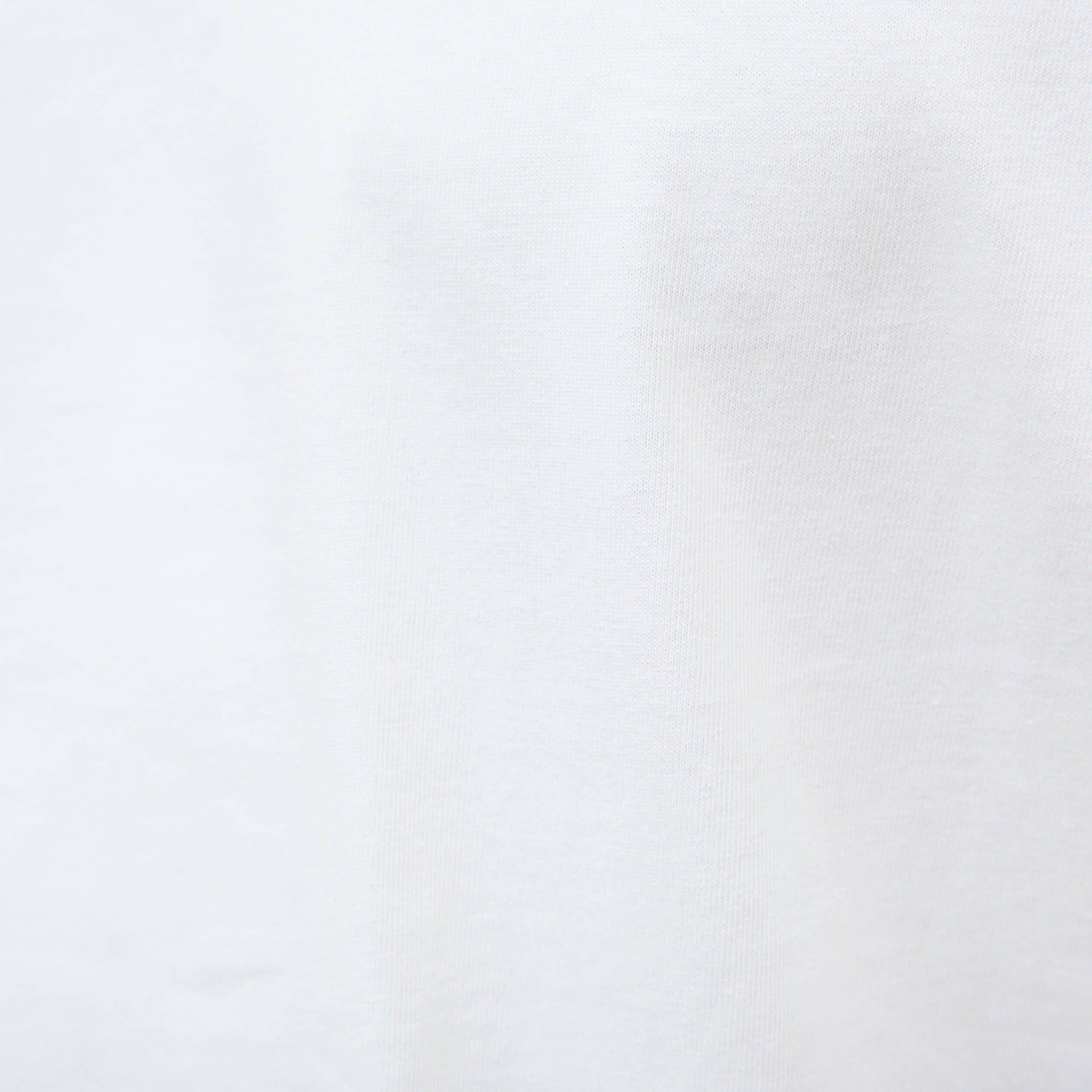 T-shirt droit en coton manches longues blanc homme