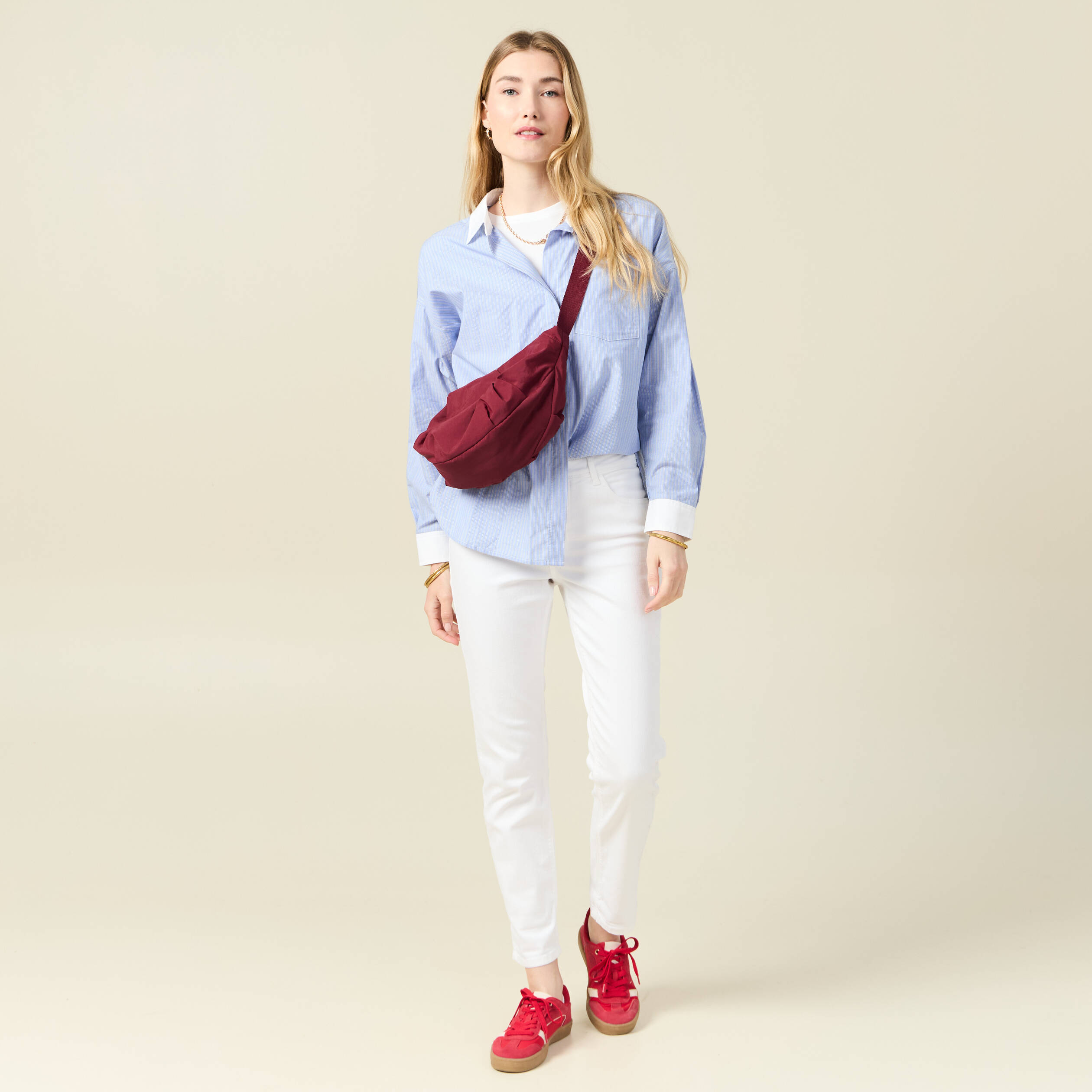 jeans girlfriend taille haute denim blanc femme Jeans girlfriend taille haute denim blanc femme