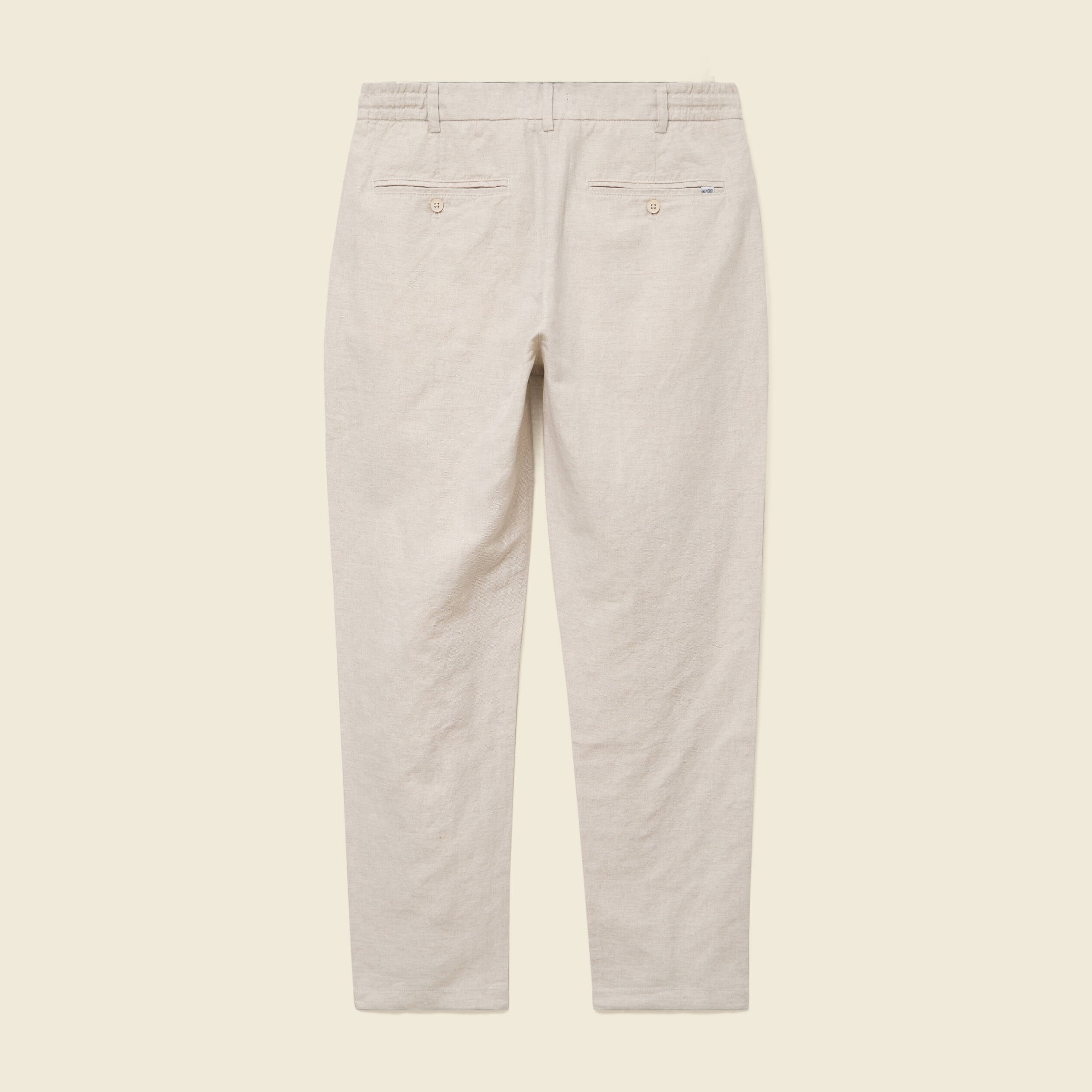 Chino coupe droite longueur 32 ecru homme