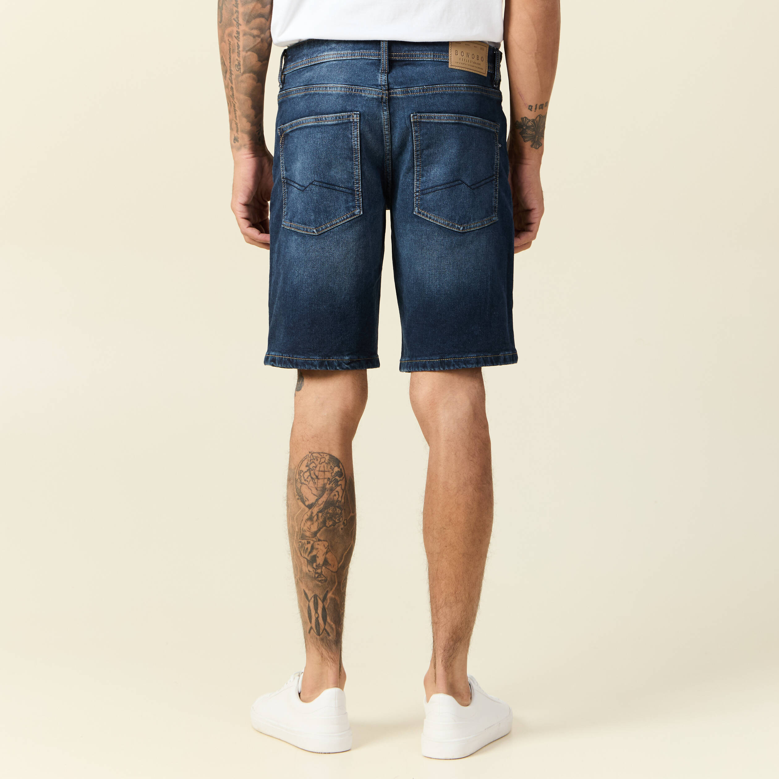 bermuda confort ultra stretch denim brut homme Bermuda confort ultra stretch denim brut homme