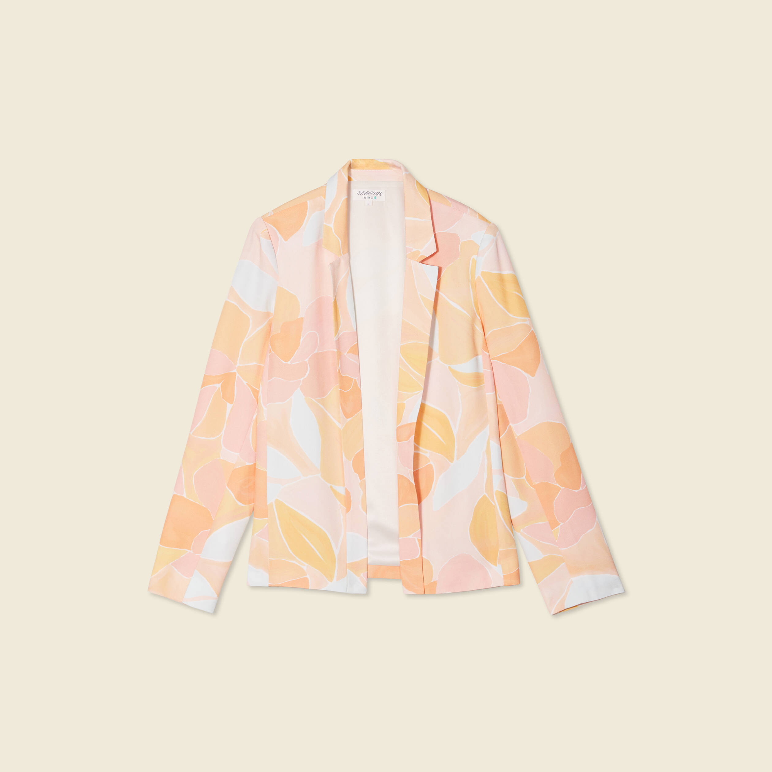 veste blazer eco responsable orange clair femme Veste blazer éco-responsable orange clair femme