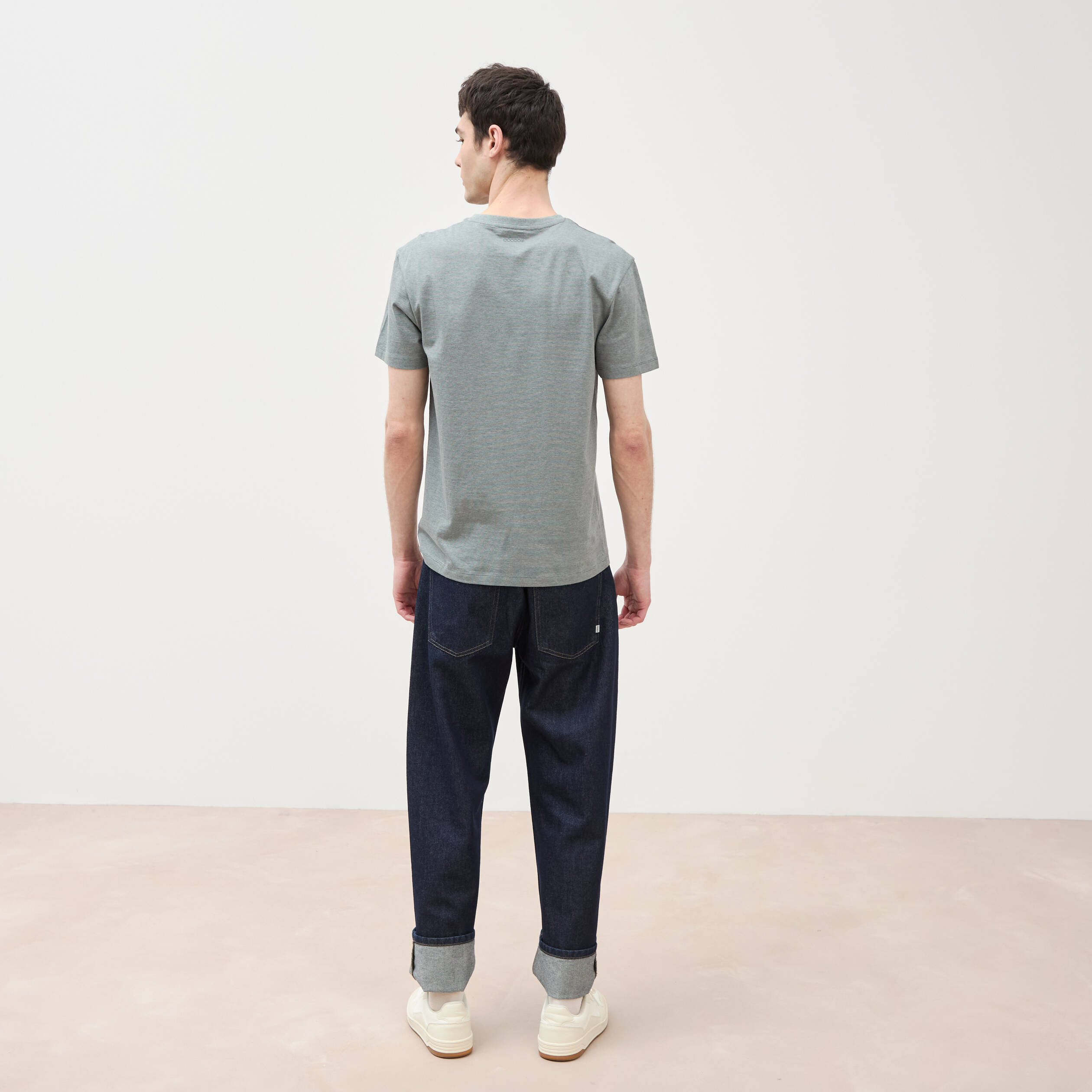 T-shirt manches courtes homme vert kaki homme