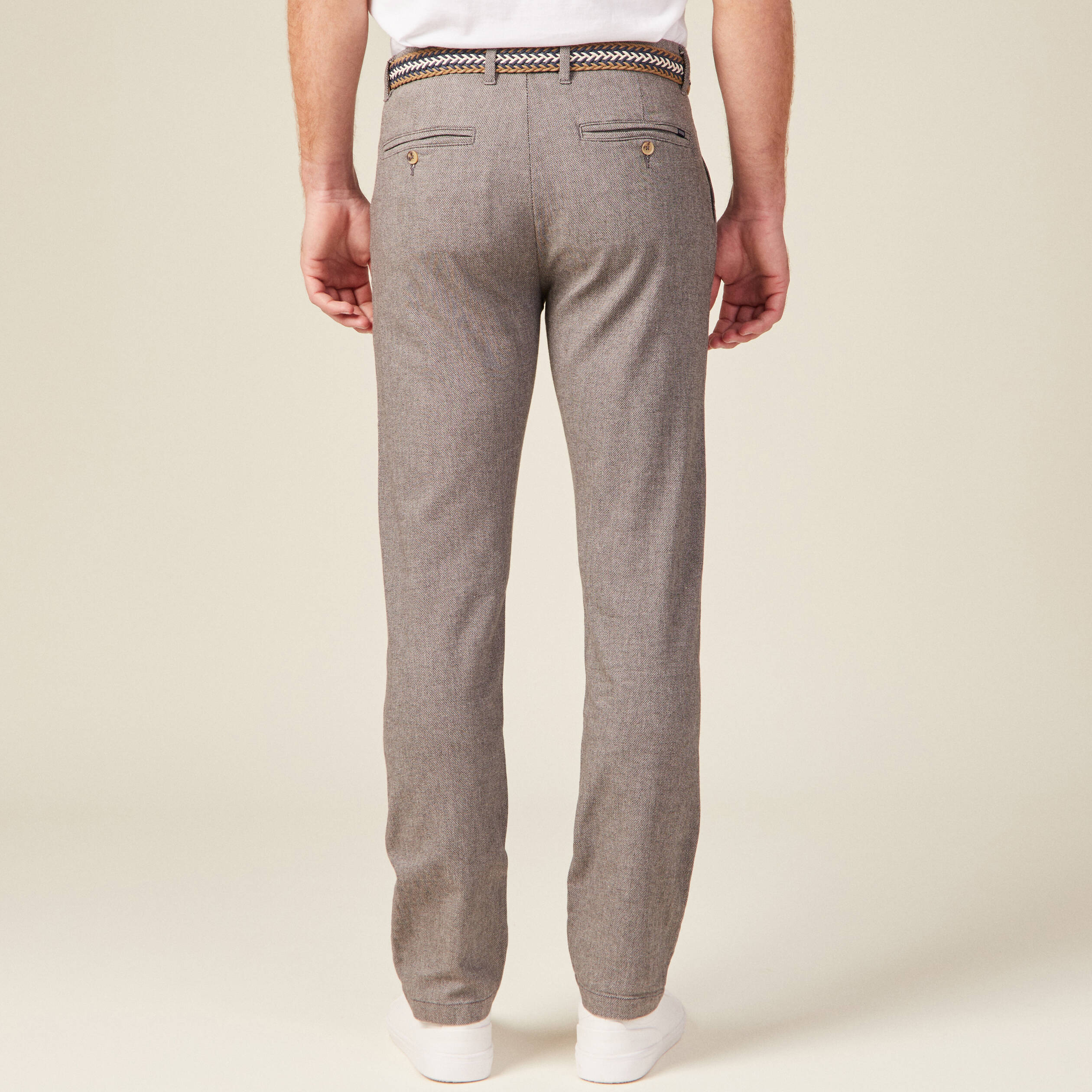 Pantalon chino straight gris foncé homme