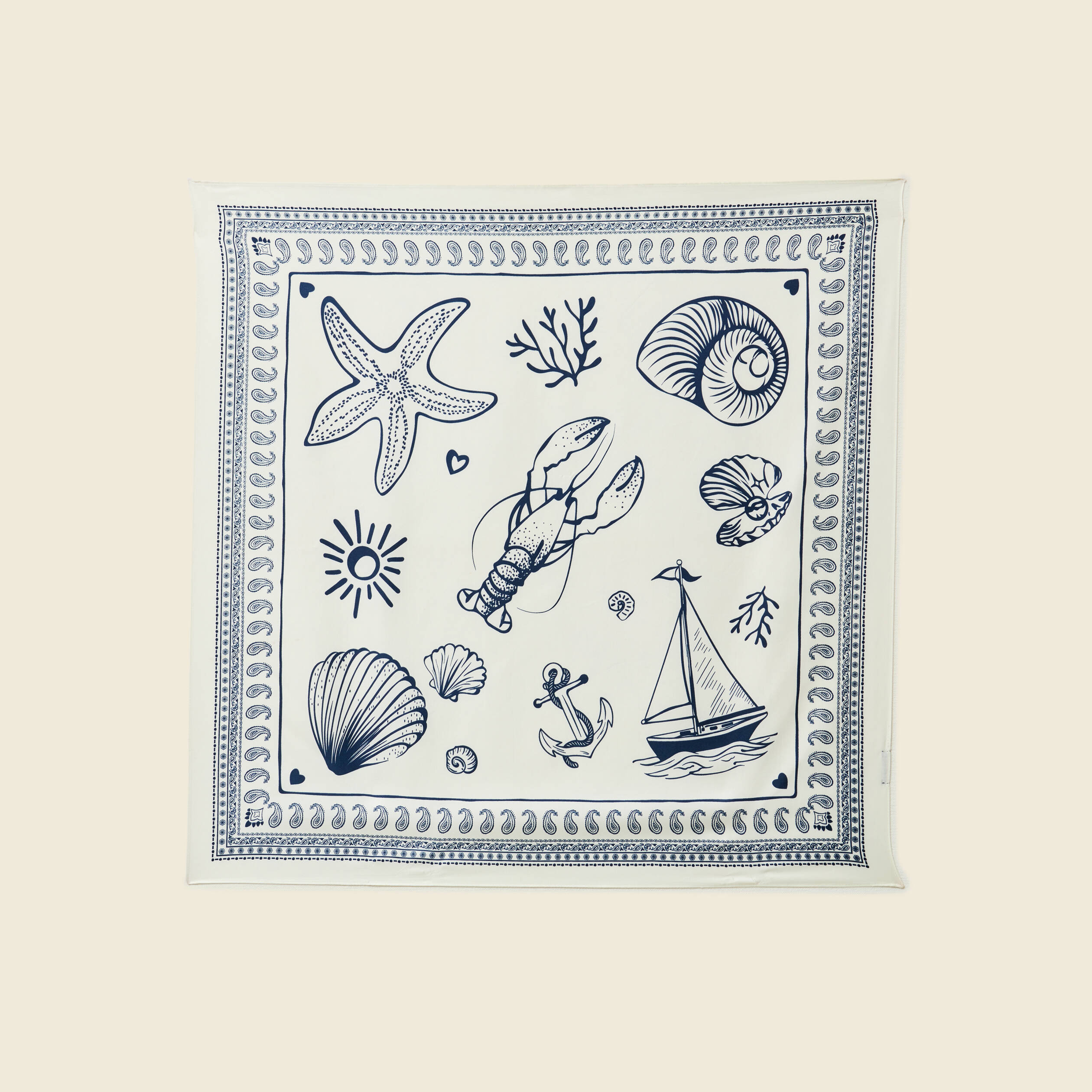 Foulard bleu marine femme