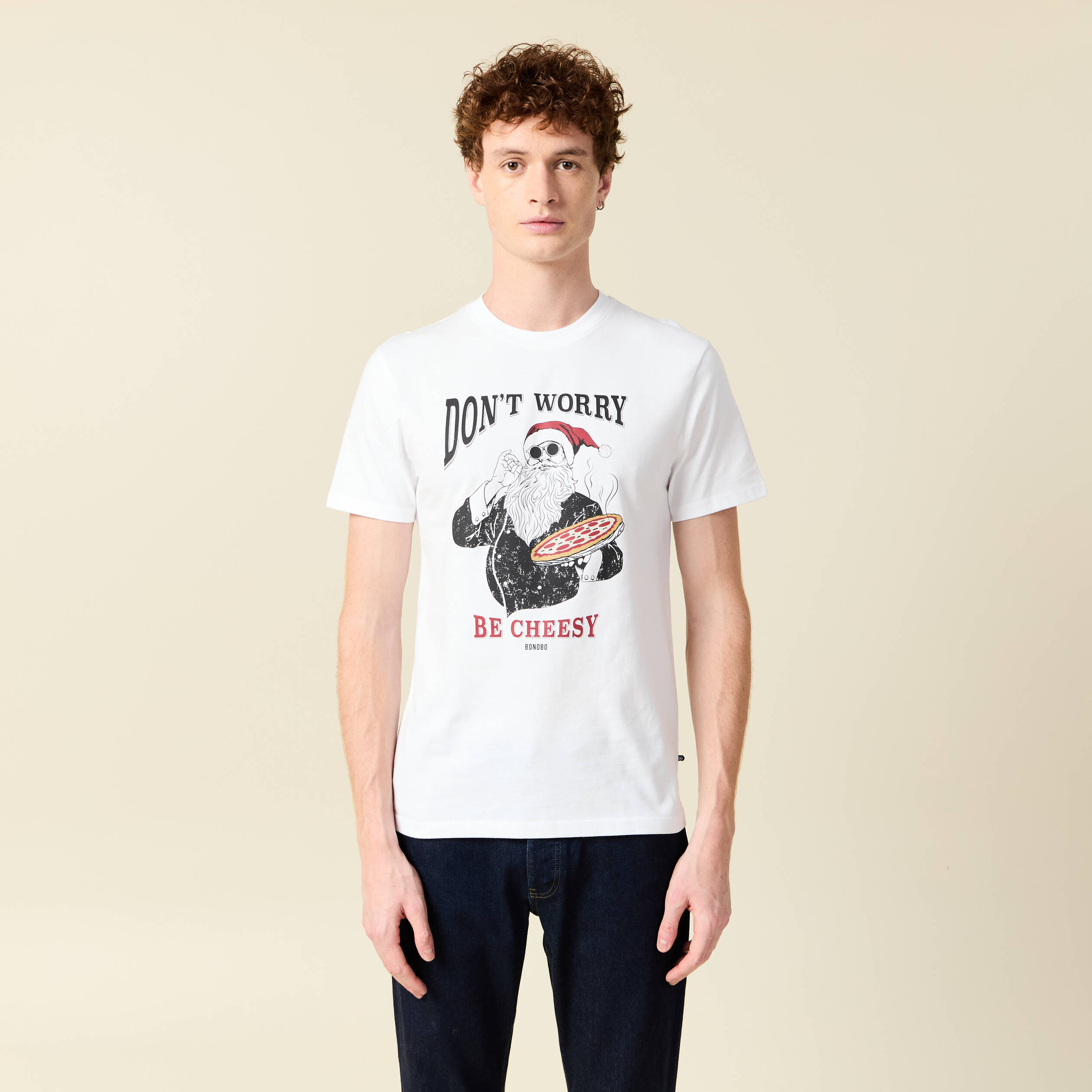 T-shirt manches courtes blanc homme