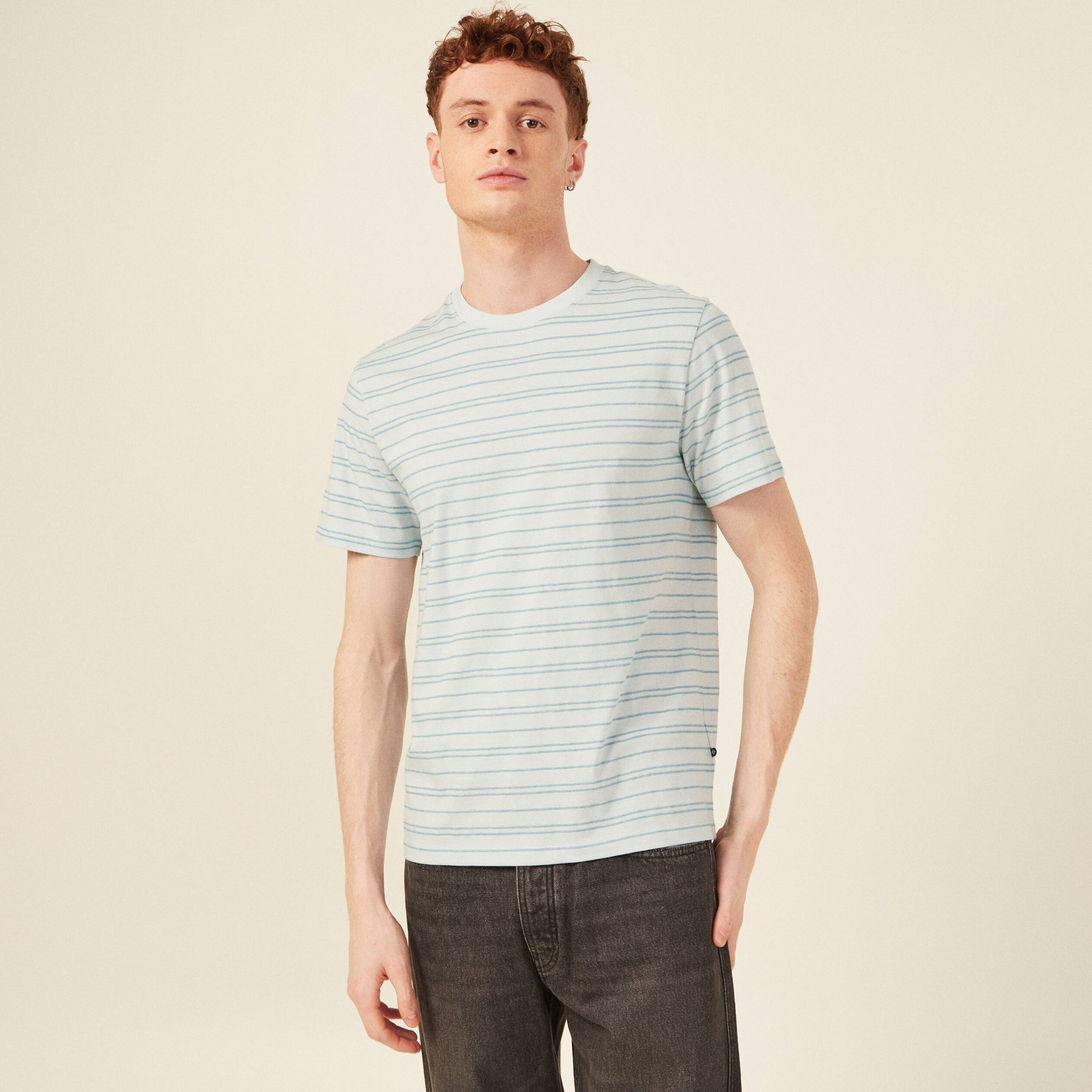 t shirt eco responsable bleu ciel homme T-shirt éco-responsable bleu ciel homme