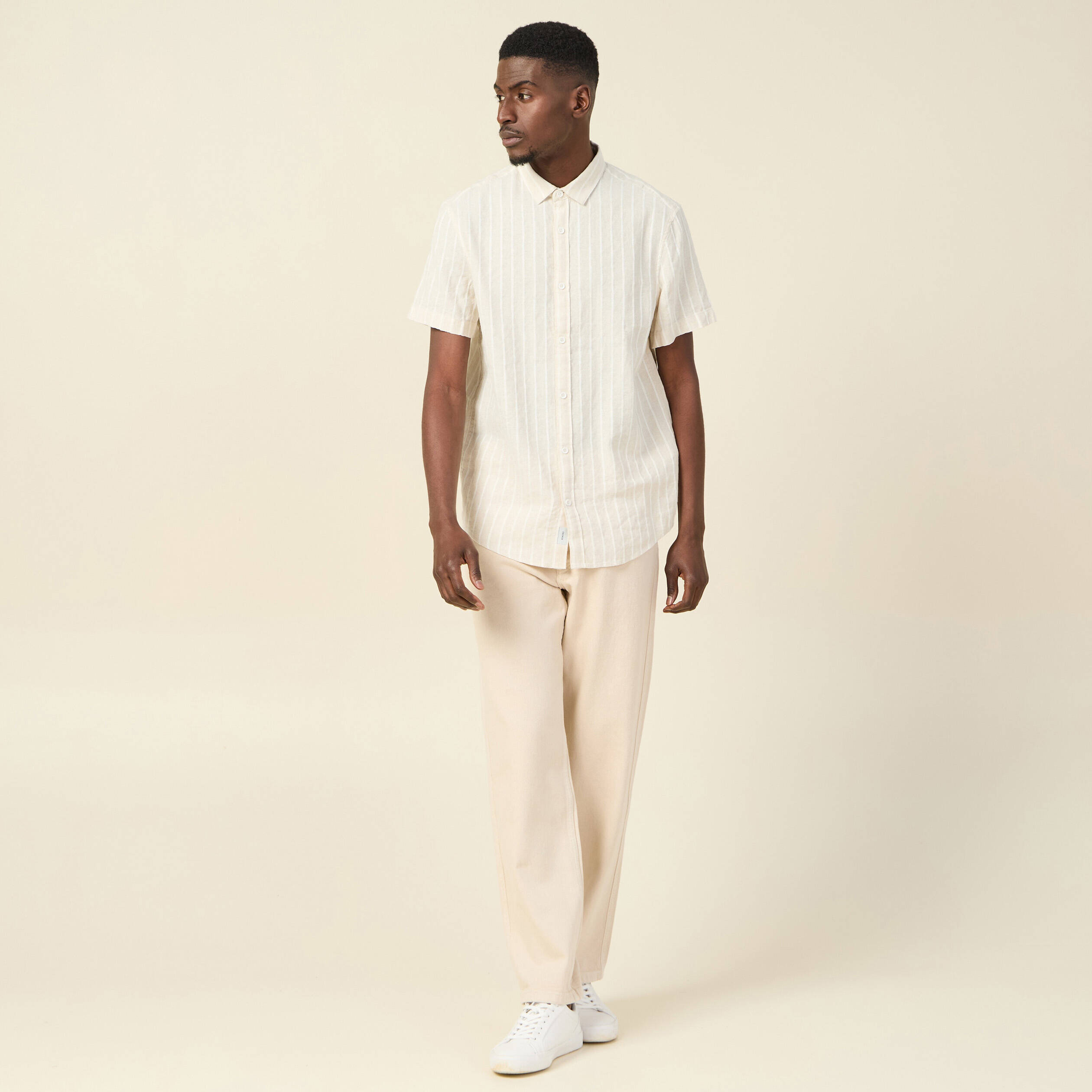 chemise manches courtes ecru homme Chemise manches courtes ecru homme
