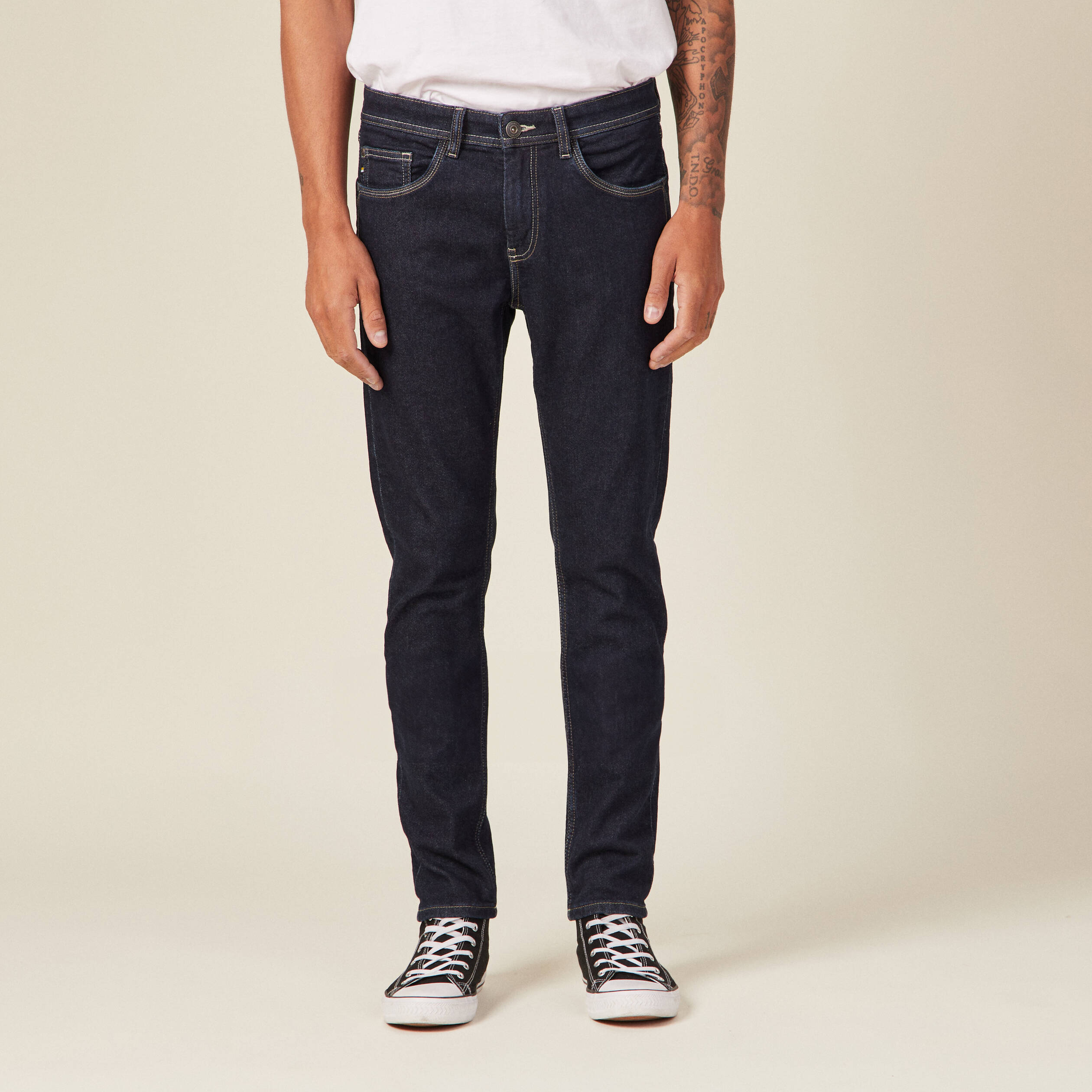 jeans homme slim effet used denim brut clean homme Jeans homme slim effet used denim brut clean homme