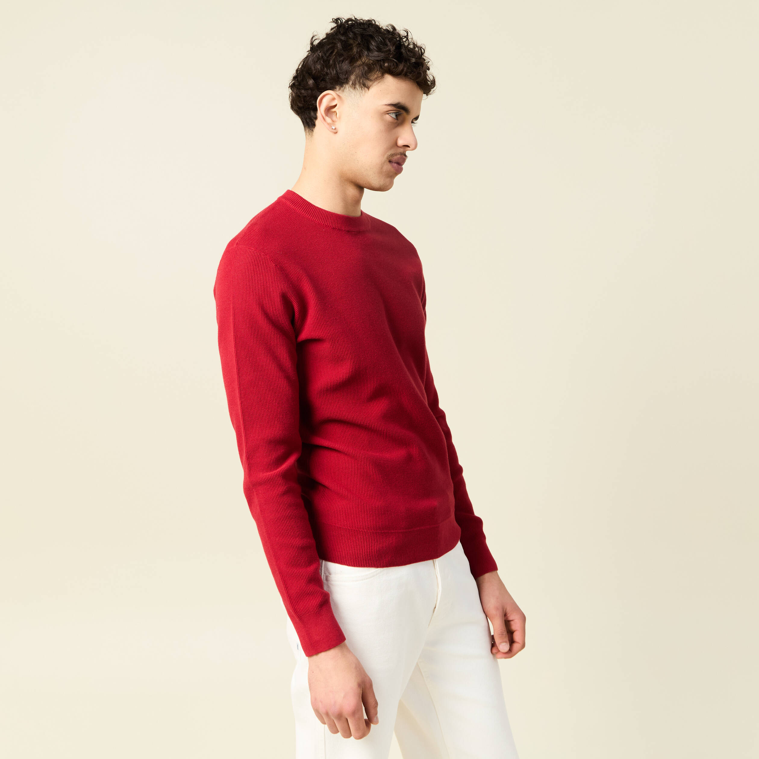 pull eco responsable rouge fonce homme Pull éco-responsable rouge foncé homme