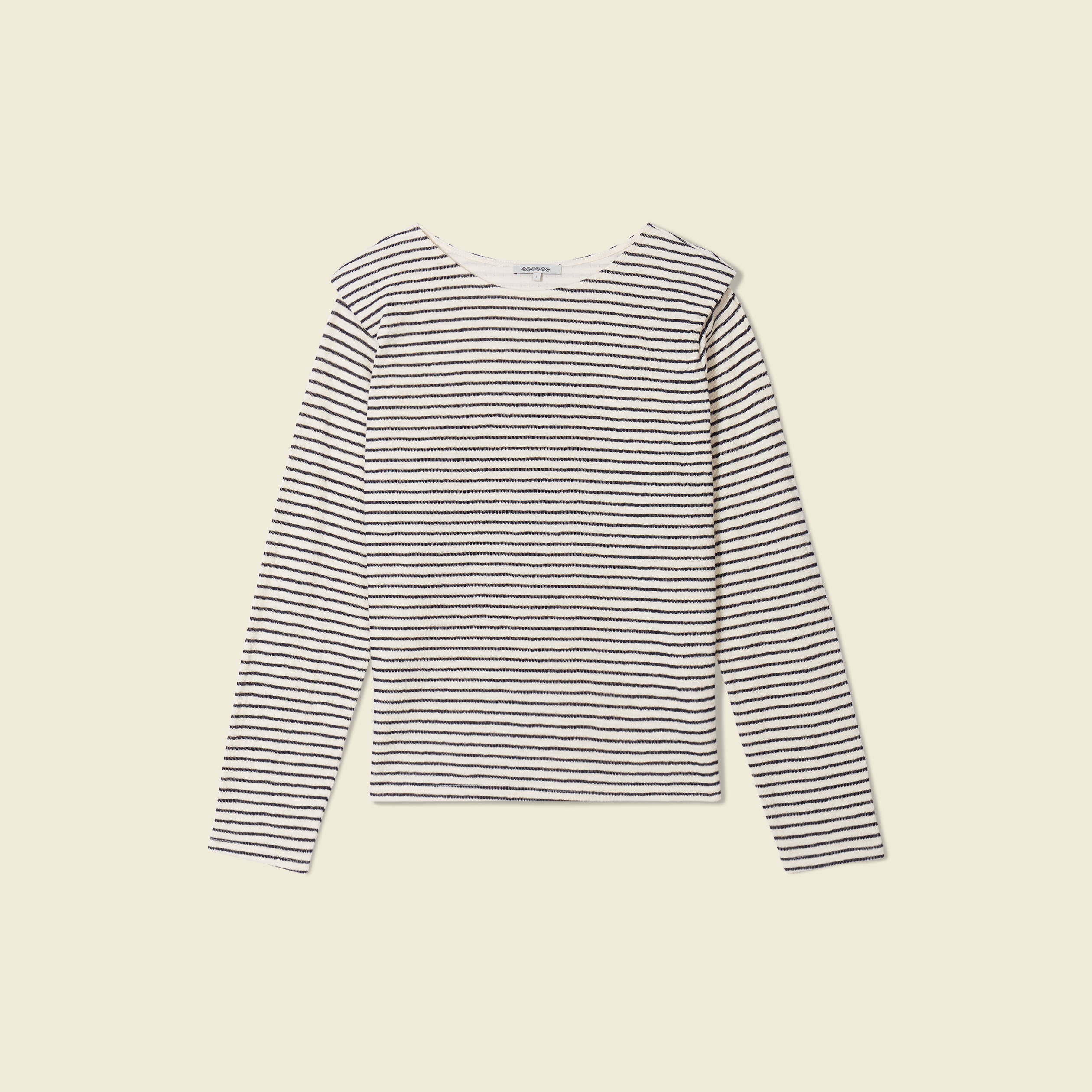 t shirt manches longues ecru femme T-shirt manches longues ecru femme