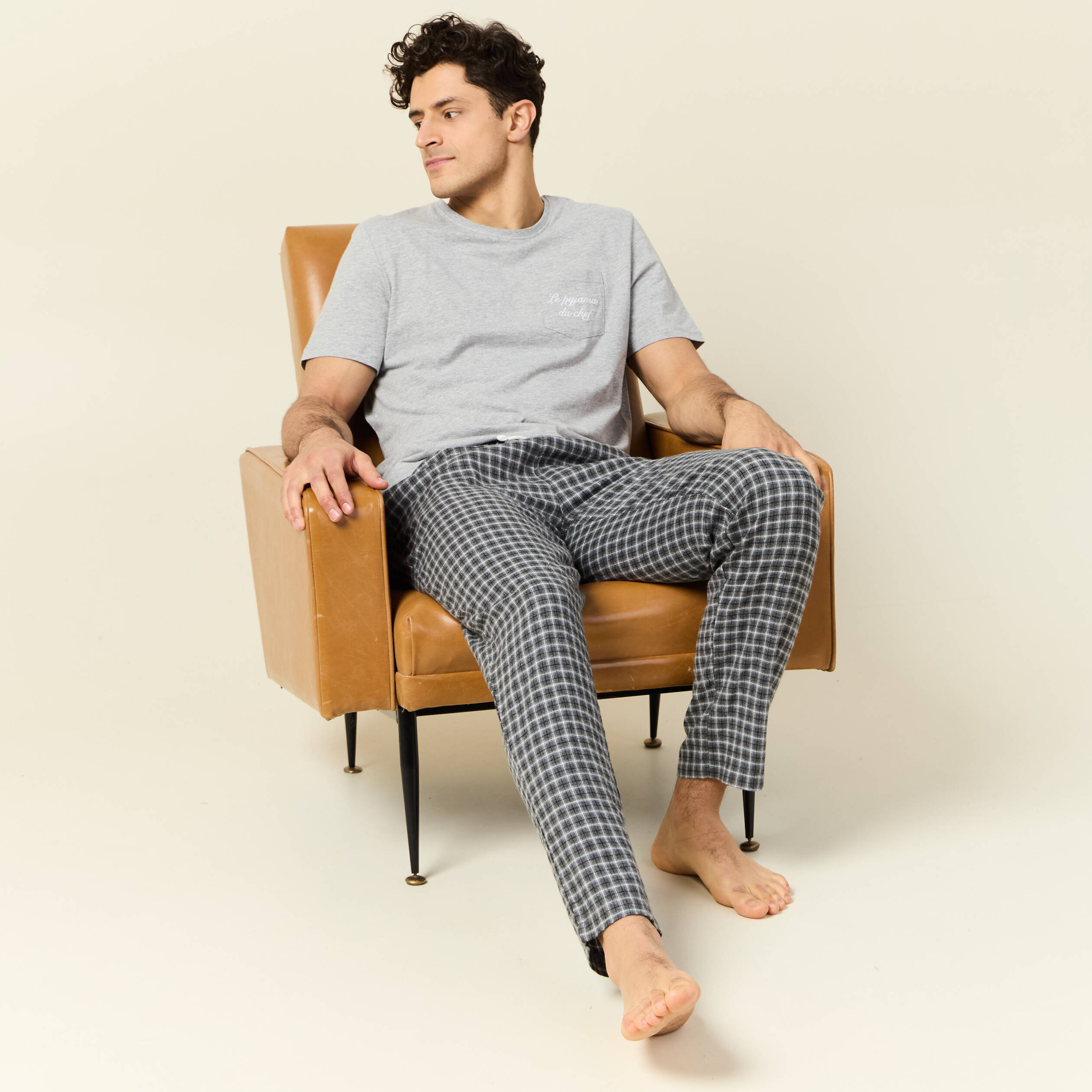 ensemble pyjama 2 pieces gris clair homme Ensemble pyjama 2 pièces gris clair homme