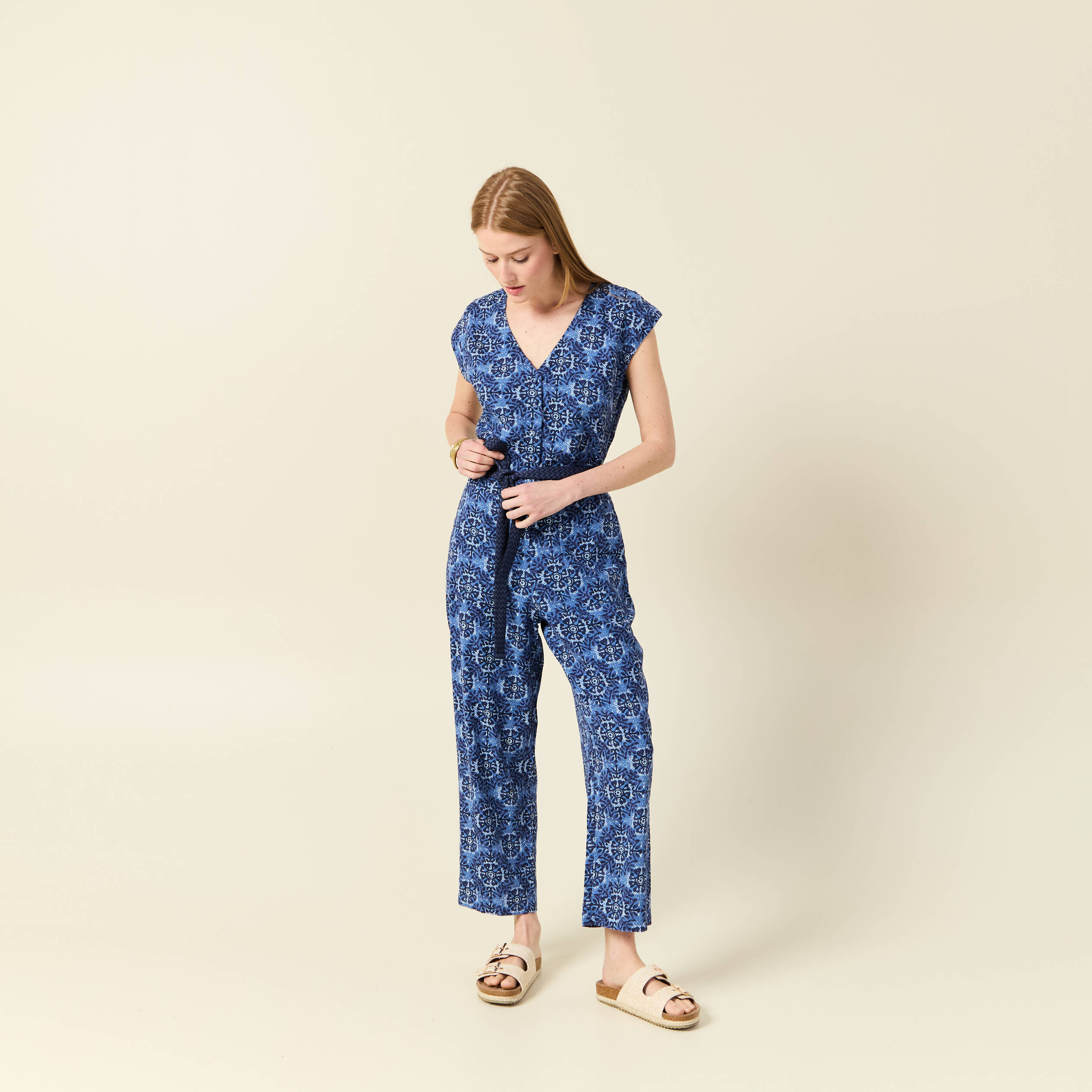 combinaison eco responsable bleu femme Combinaison éco-responsable bleu femme
