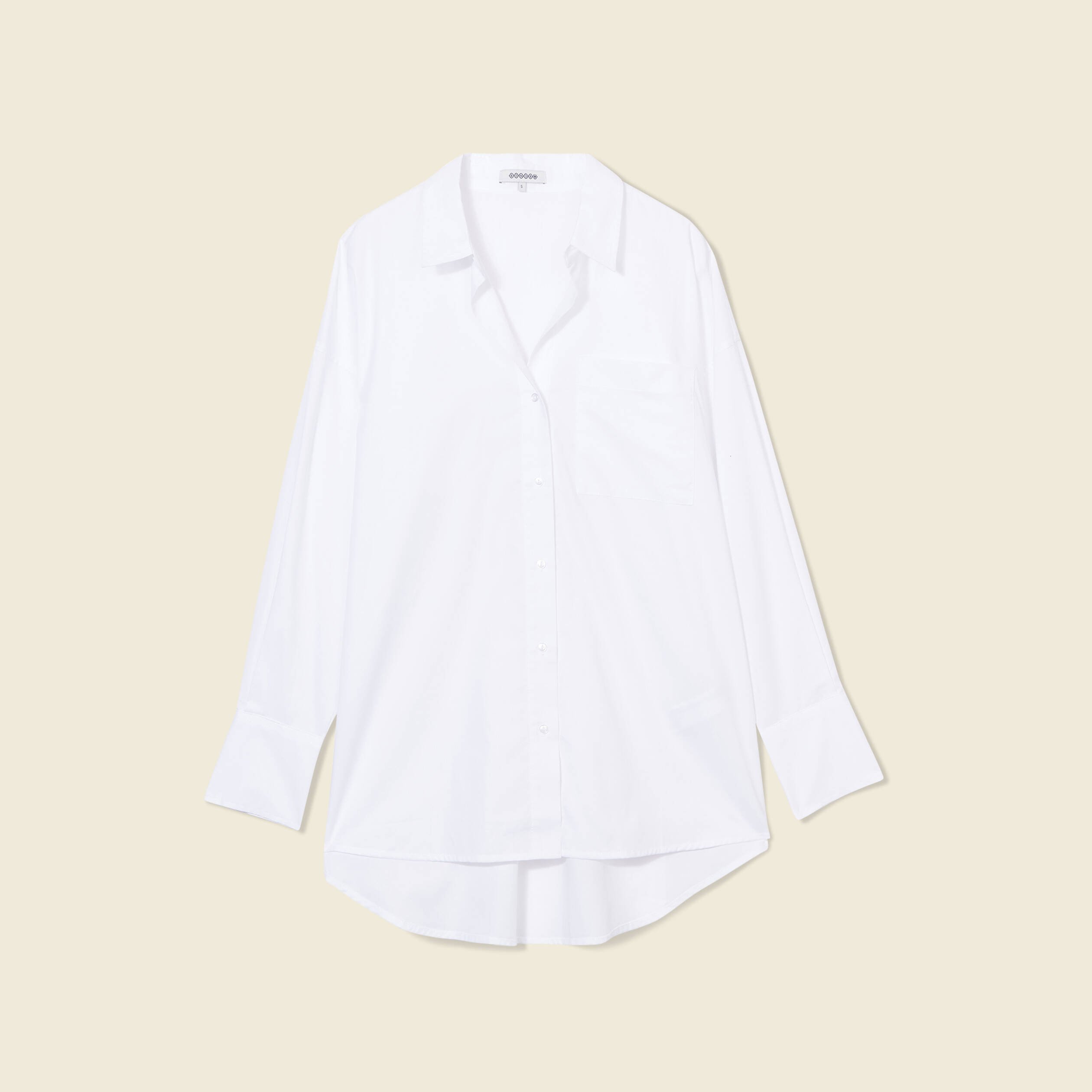 Chemise manches longues blanc femme