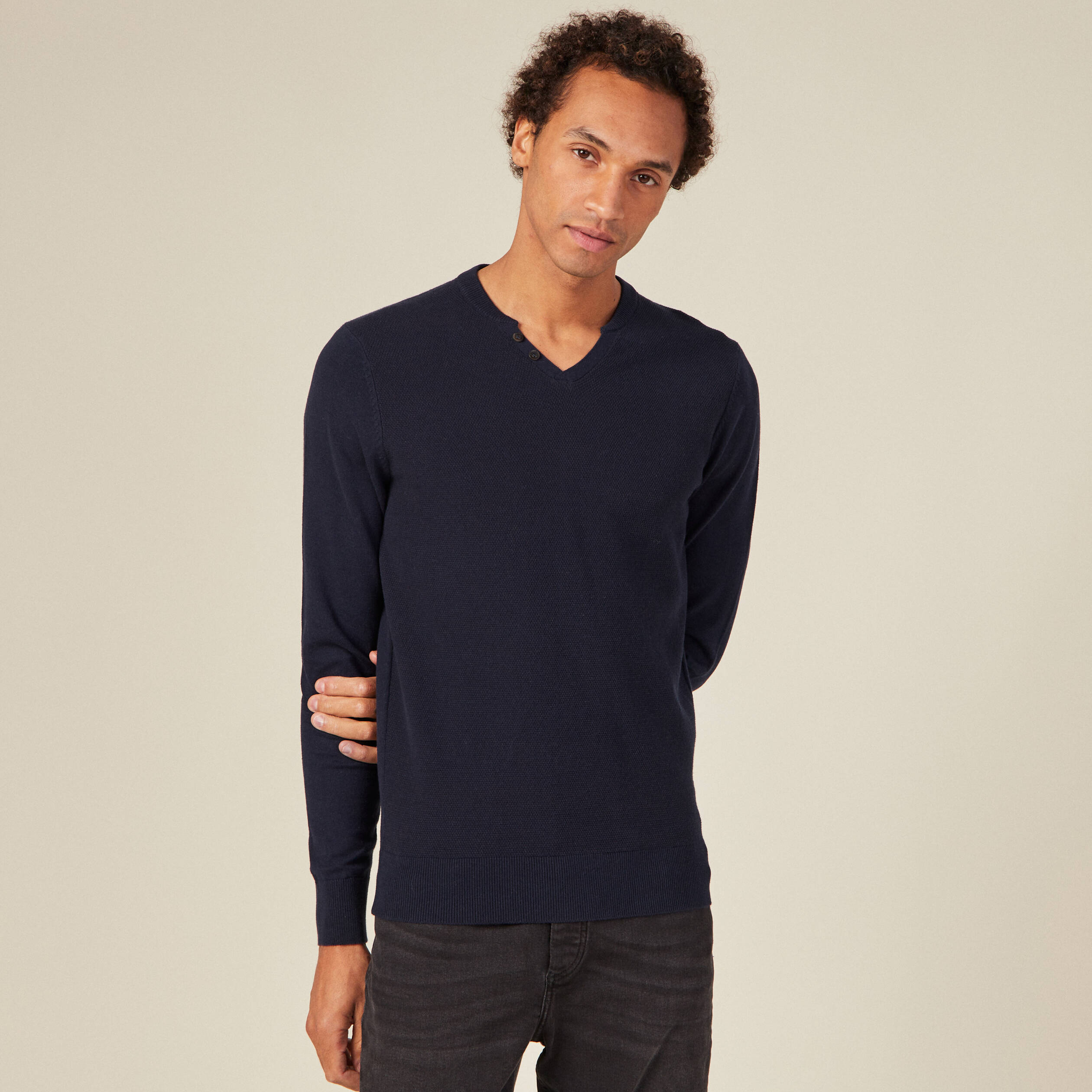 pull manches longues bleu marine homme Pull manches longues bleu marine homme