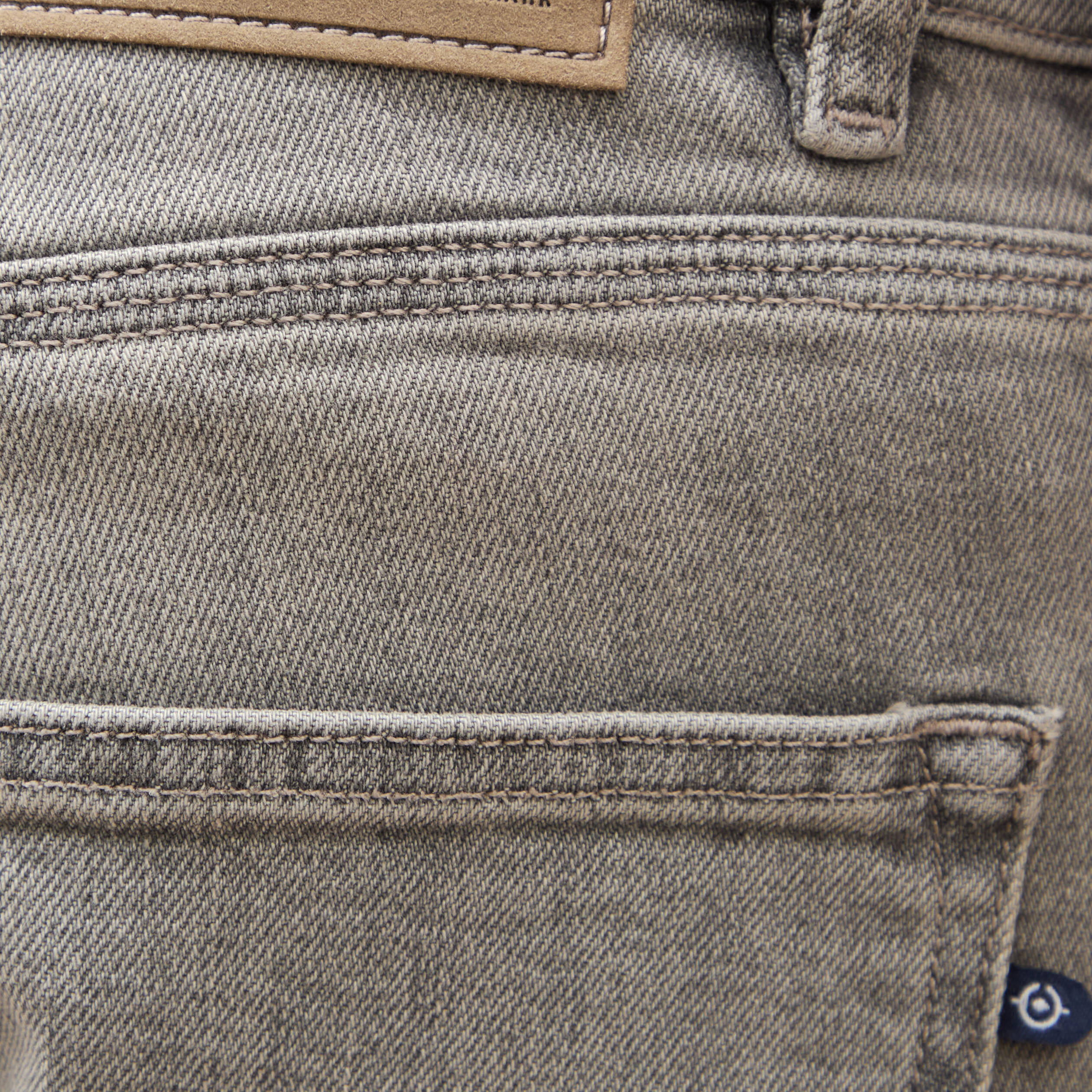 Jeans straight longueur 32 en coton denim snow gris homme