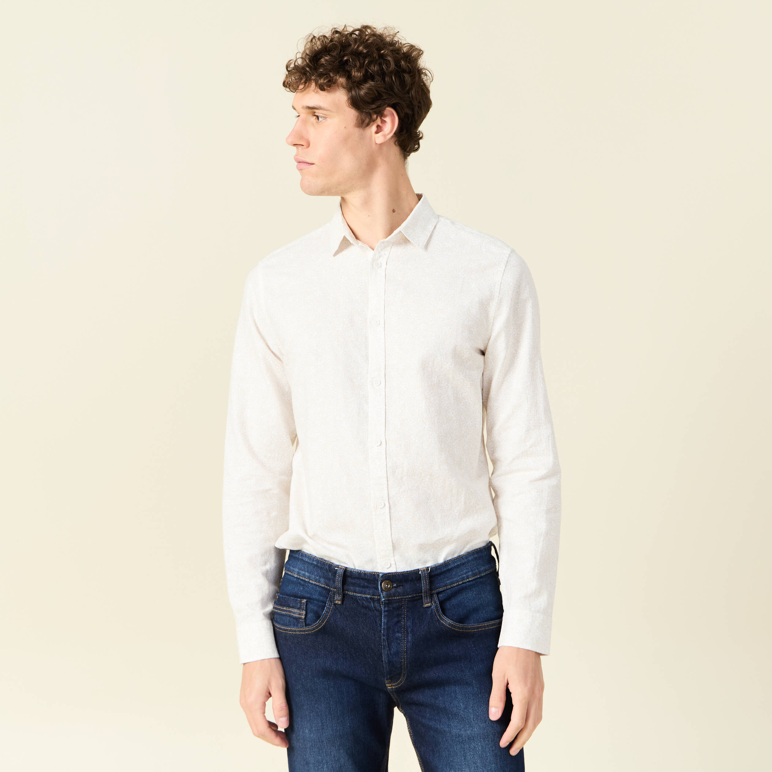 chemise manches longues blanc homme Chemise manches longues blanc homme