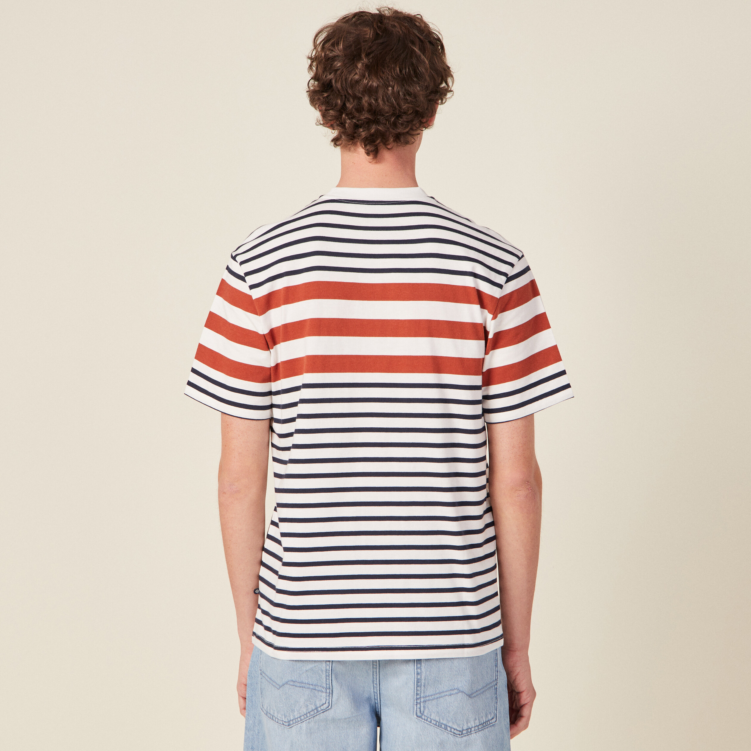 T-shirt manches courtes ecru homme