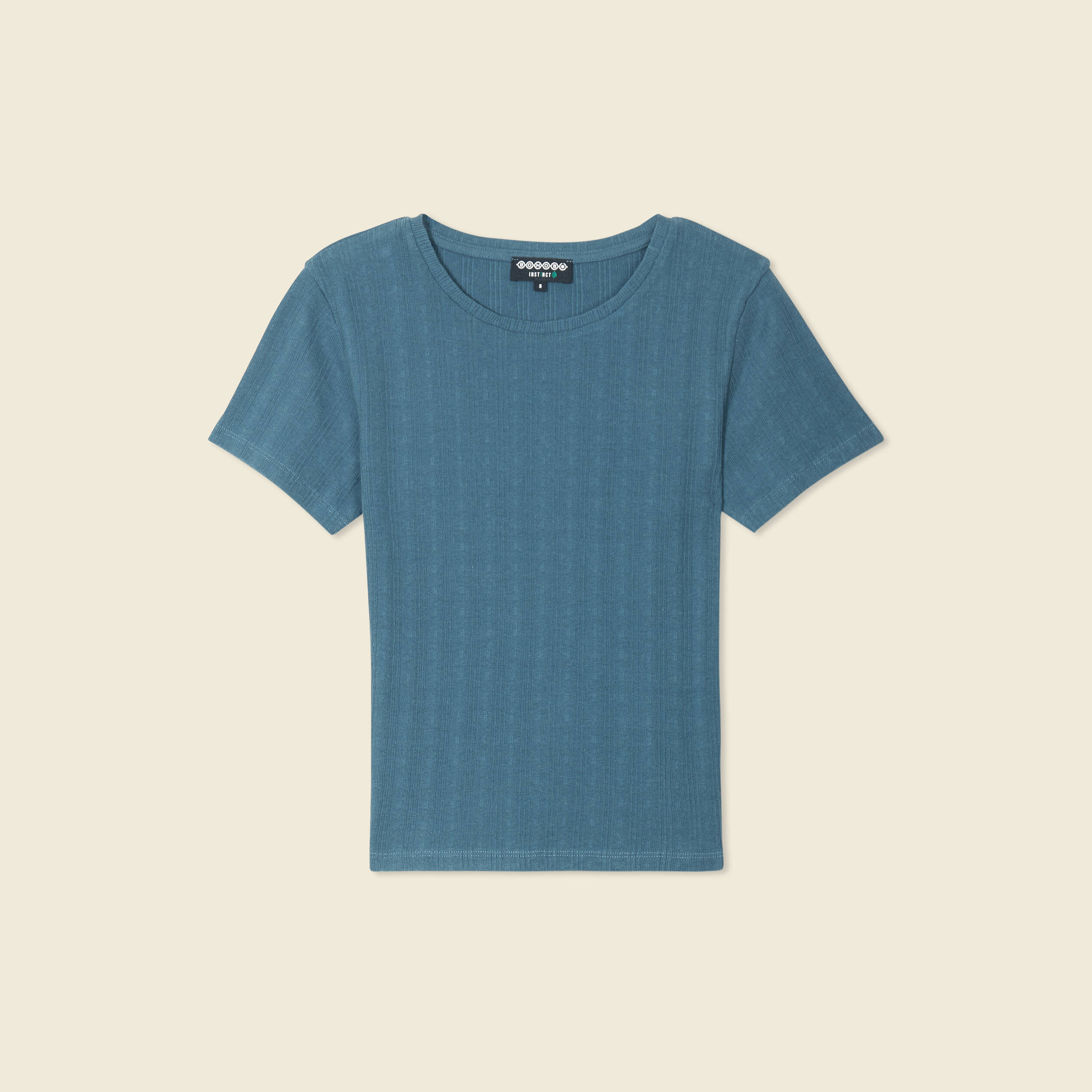 t shirt manches courtes bleu gris femme T-shirt manches courtes bleu gris femme